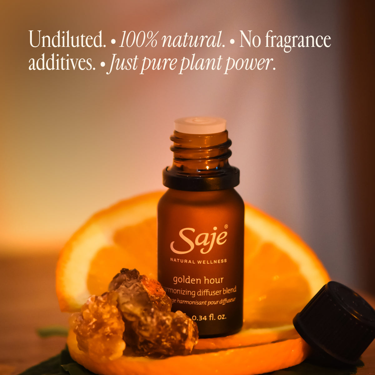 Golden Hour Essential Oil Diffuser Blend - Aromatherapy for Relaxation & Stress Relief - Perfect for Yoga, Meditation & Bedtime Use