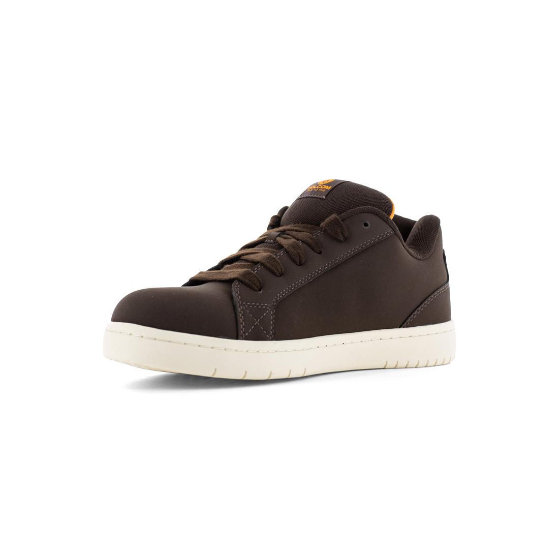 Brown Stone Op Art Composite Toe Work Shoes - Durable Safety Footwear for Construction & Industrial Work