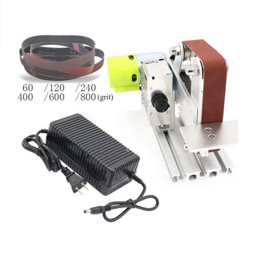 Electric Mini DIY Micro Belt Sander - Compact Bench Sander Tool for Woodworking, Metal Polishing & Craft Projects