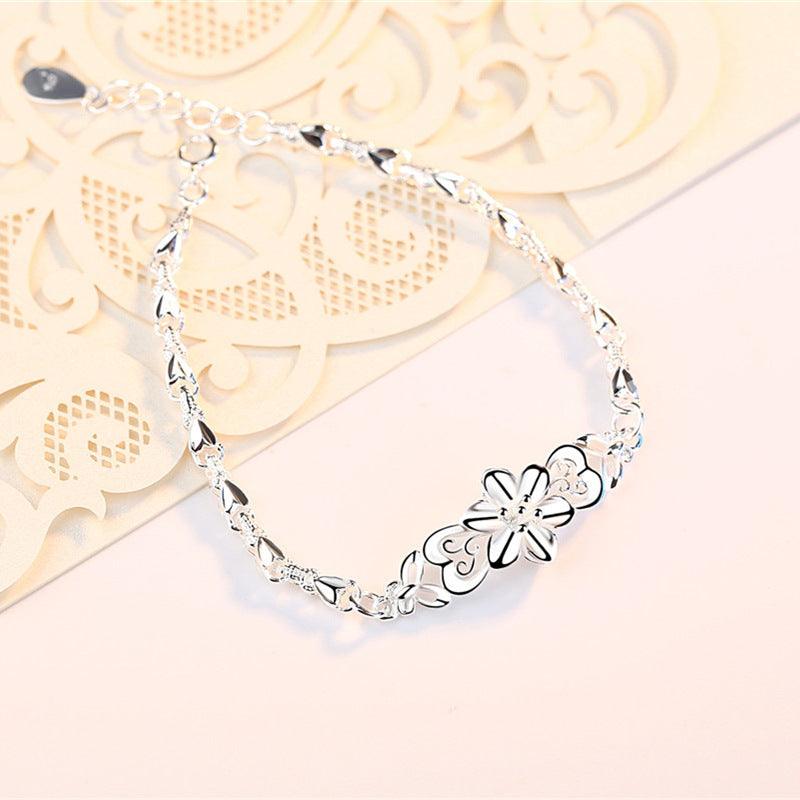Sterling Silver S999 Foot Charm Bracelet for Women - Elegant Ankle Bracelet for Everyday Wear & Special Occasions