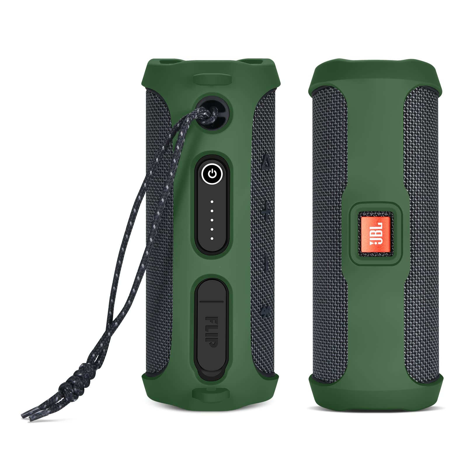**JBL Flip Essential 2 Silicone Protective Case - Shockproof & Travel Cover for Bluetooth Speaker (Green) - Perfect for Outdoor Adventures, Travel & Daily Use**