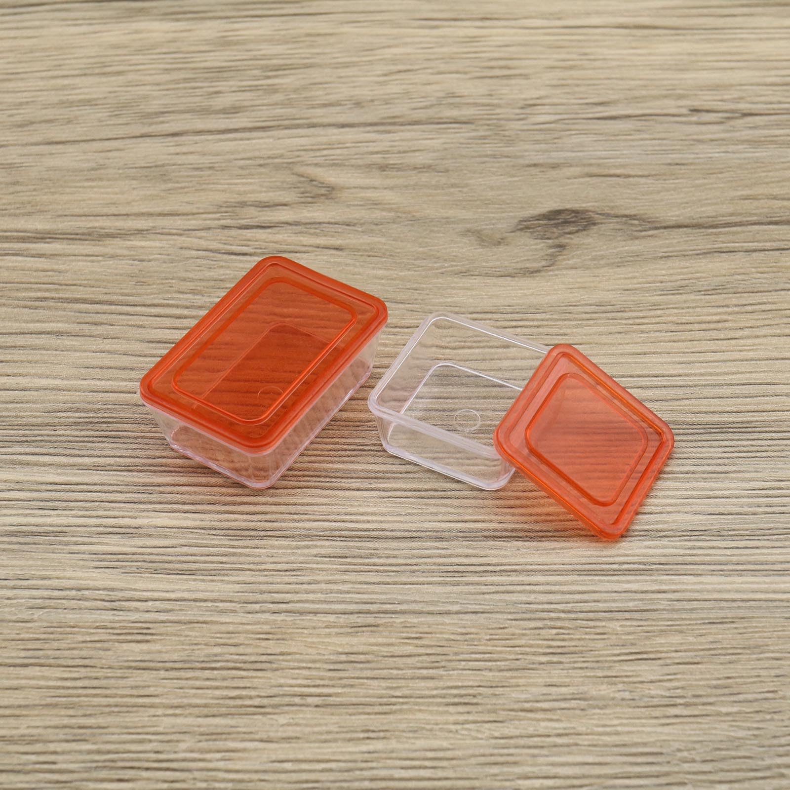 eMagTech 4Pcs Miniature Dollhouse Food Storage Box Set - 1/6 & 1/12 Scale Plastic Bento Box & Fresh Container for DIY Dollhouse Decor - Perfect for Mini Kitchen Scenes & Collectible Display