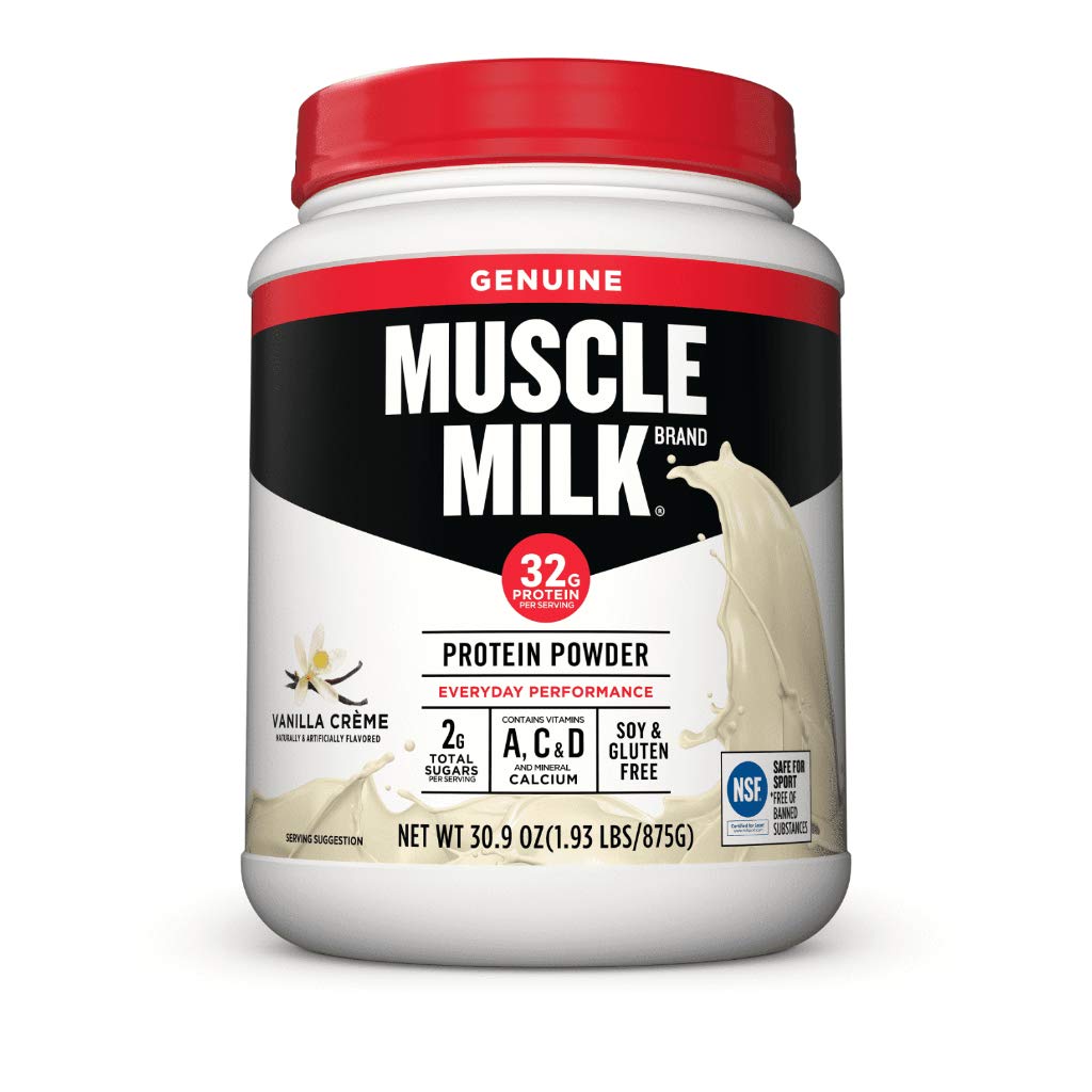 Muscle Milk Lean Muscle Vanilla Creme Protein Powder - 1.93lb (Pack of 1) | High Protein Shake for Muscle Recovery & Weight Gain | Post-Workout, Breakfast & Meal Replacement