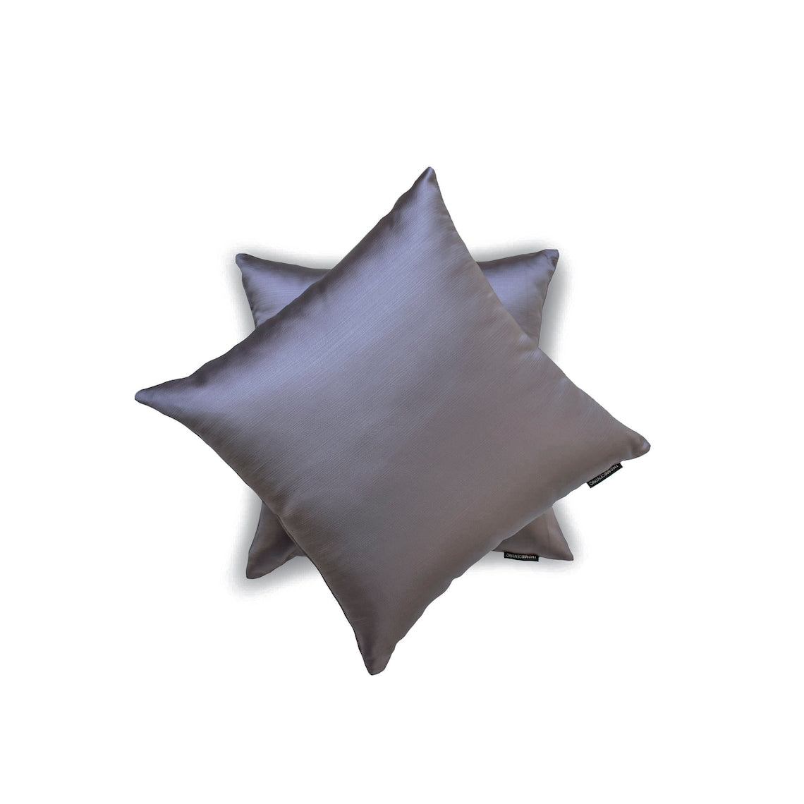 Ash Purple Slub Satin Throw Pillow Cover - Soft Textured Decorative Cushion Case for Sofa, Bed & Home Decor
