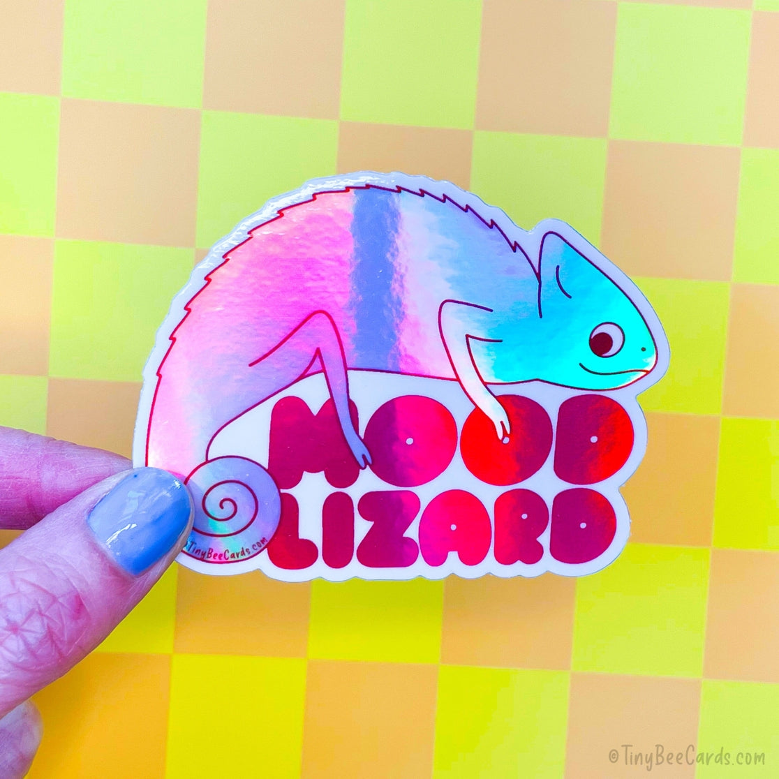 Chameleon Color Changing Holo Sticker - Mood Lizard Vinyl Decal for Water Bottles, Laptops & DIY Crafts - Fun Gift for Kids & Adults