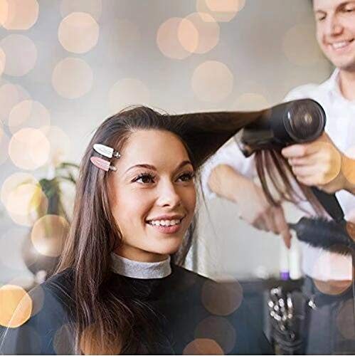 Adornish 4 Pcs No Bend Hair Clips for Styling - Acrylic Resin Flat Hair Clips, No Crease Curl Small Pins, Seamless Hair Barrettes for Women & Girls - Perfect for Makeup, Hairstyling & Salon Use
