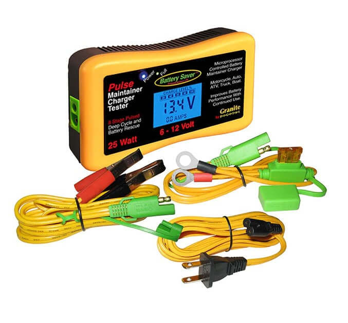 6V & 12V 25W Smart Battery Charger, Maintainer & Pulse Desulfator - Car, Motorcycle, Boat, RV Battery Charging & Maintenance - Perfect for Winter Storage & Long-Term Vehicle Care