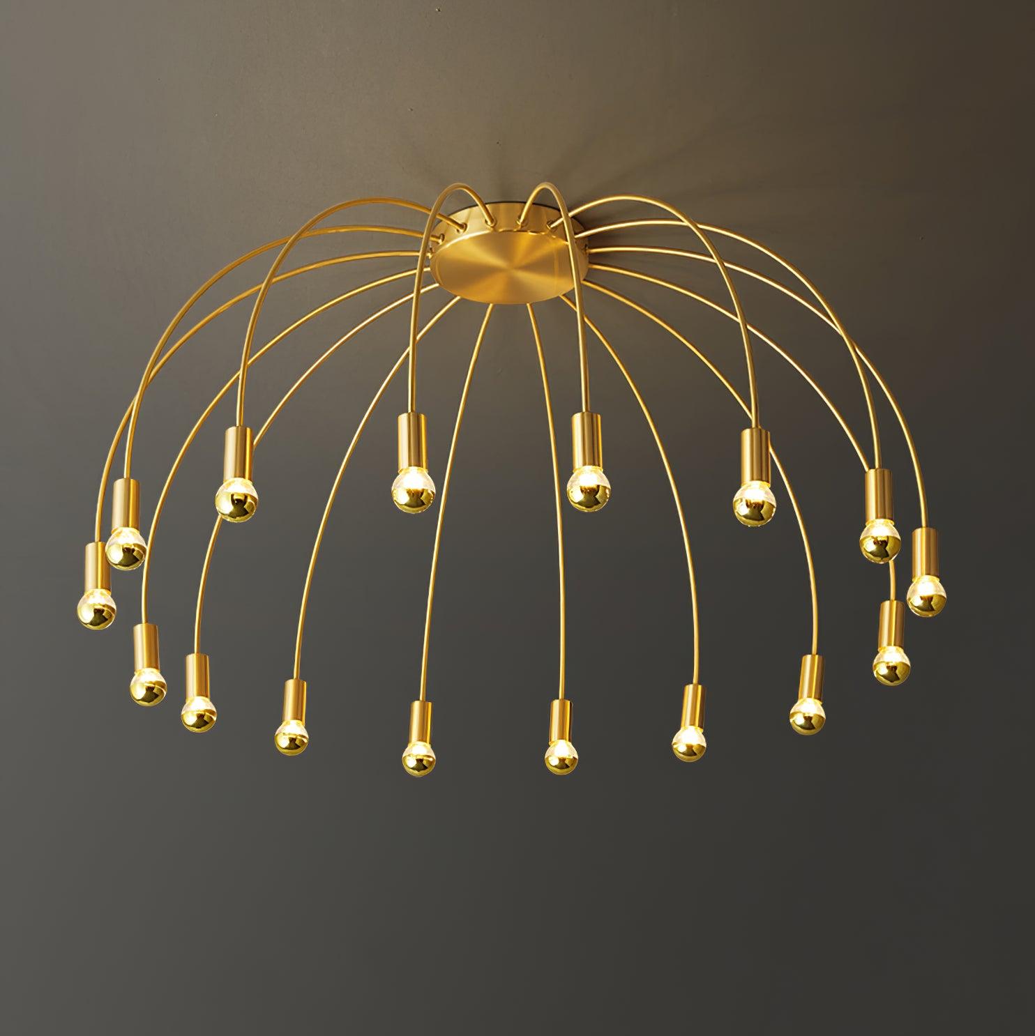 Modern Fireworks Ceiling Light Fixture - LED Chandelier for Living Room, Bedroom & Dining Room - Elegant Home Decor Lighting for Parties & Special Occasions