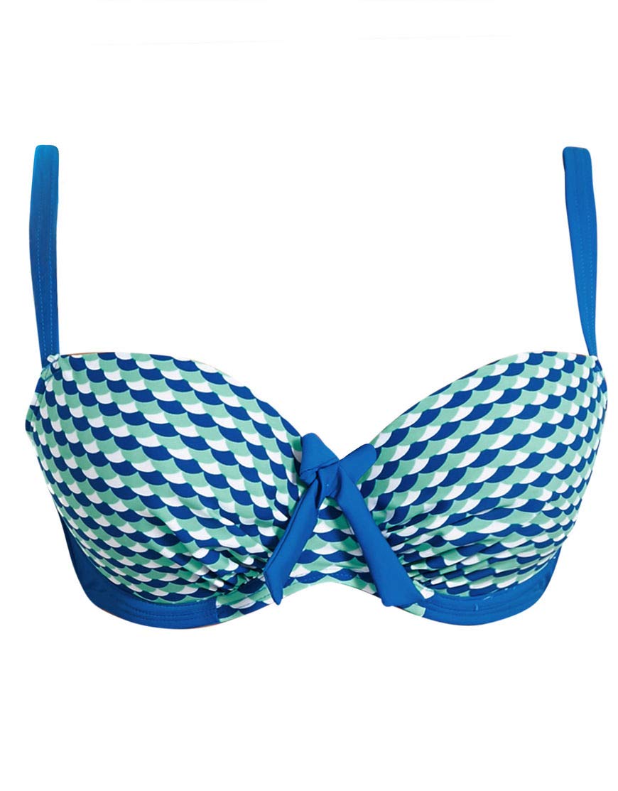 Curvy Kate Women's Atlantis Padded Balcony Bikini Top - Supportive Swimwear for Plus Size Women | Perfect for Beach Vacations & Pool Parties