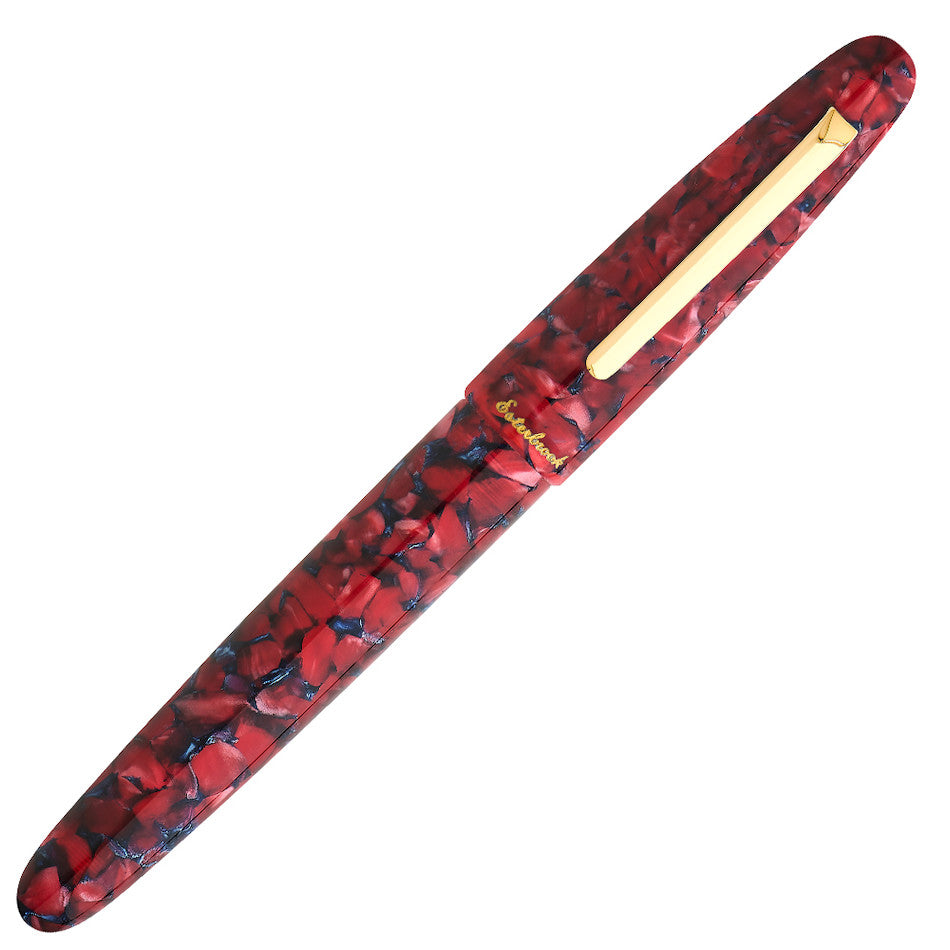 Esterbrook Estie Oversize Fountain Pen - Scarlet with Gold Trim - Premium Writing Instrument for Calligraphy, Journaling & Gifting