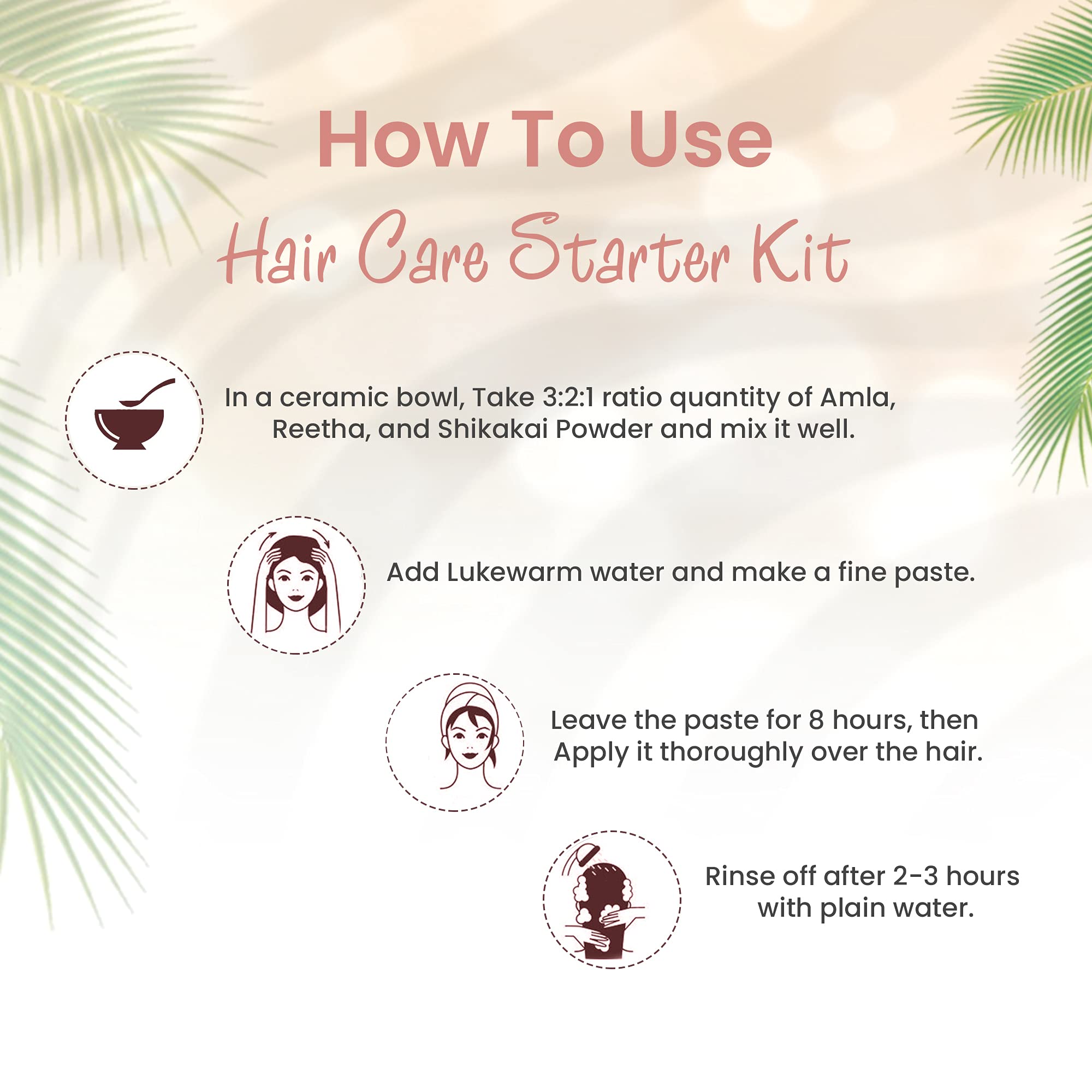 byPureNaturals 100% Natural Organic Herbal Hair Care DIY Kit - 120g for Healthy Hair Growth & Scalp Treatment at Home