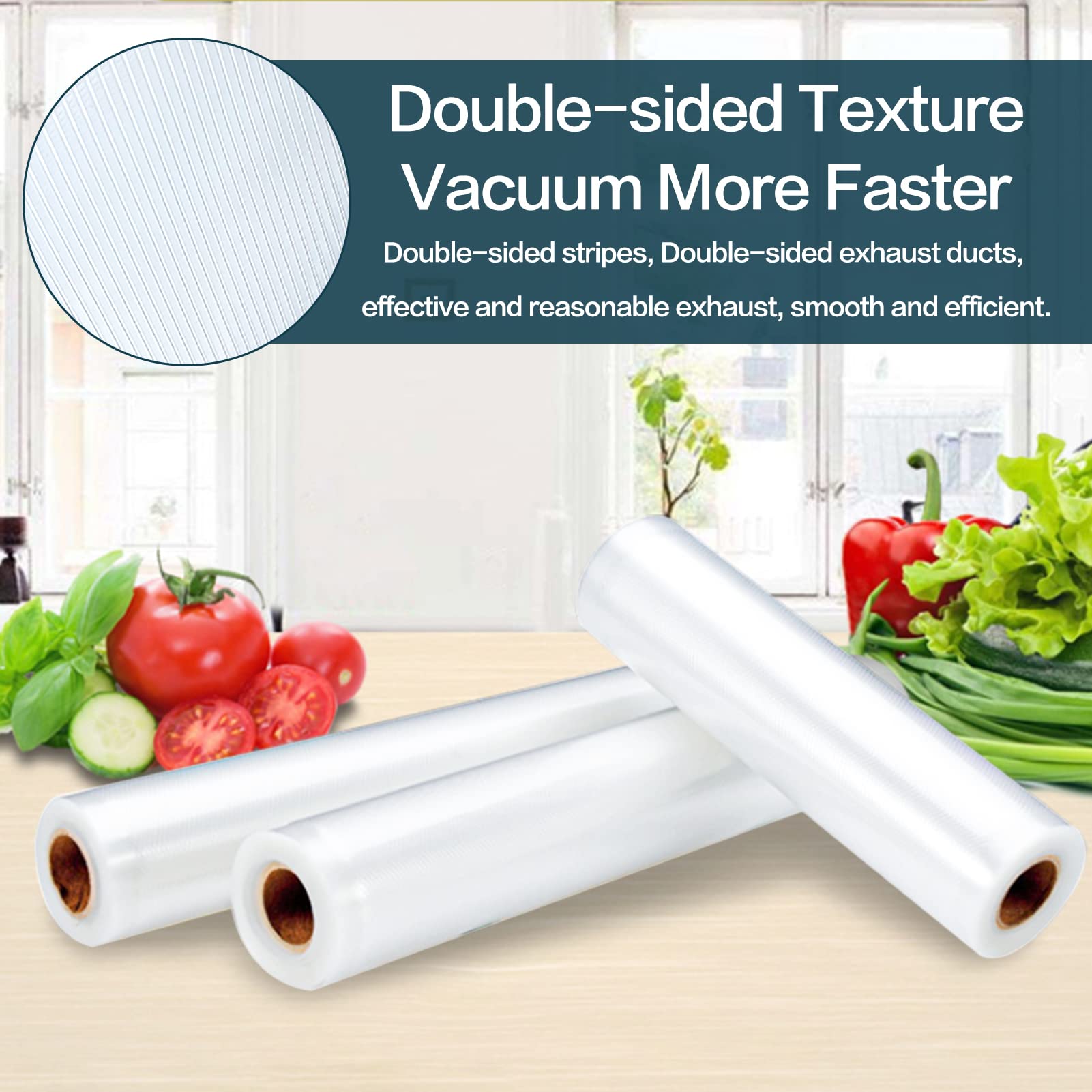 SEATAO Vacuum Sealer Bags - 2 Rolls 11