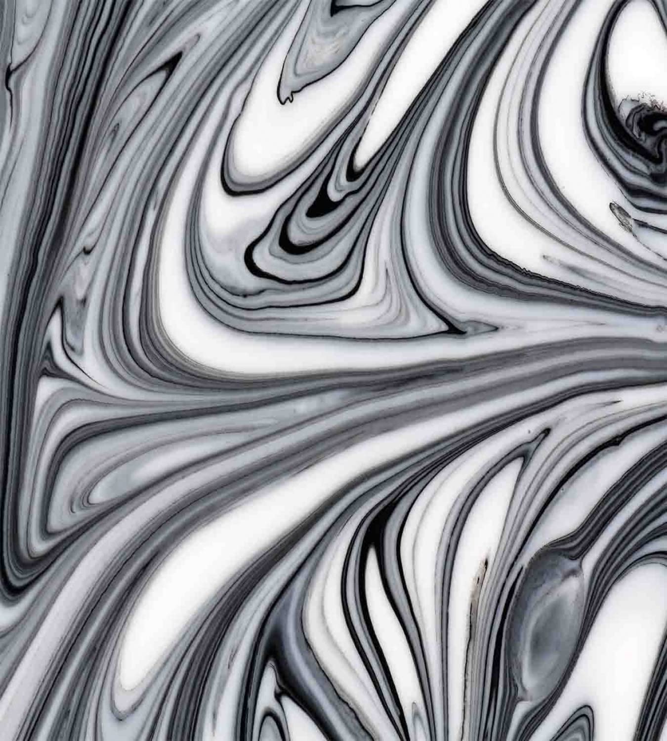 Ambesonne Abstract Duvet Cover Set - White & Black Marble Art Design, 2-Pack California King Size with 4 Pillowcases, Grey Modern Bedding | Perfect for Contemporary Bedrooms, Guest Rooms & Luxury Hotels