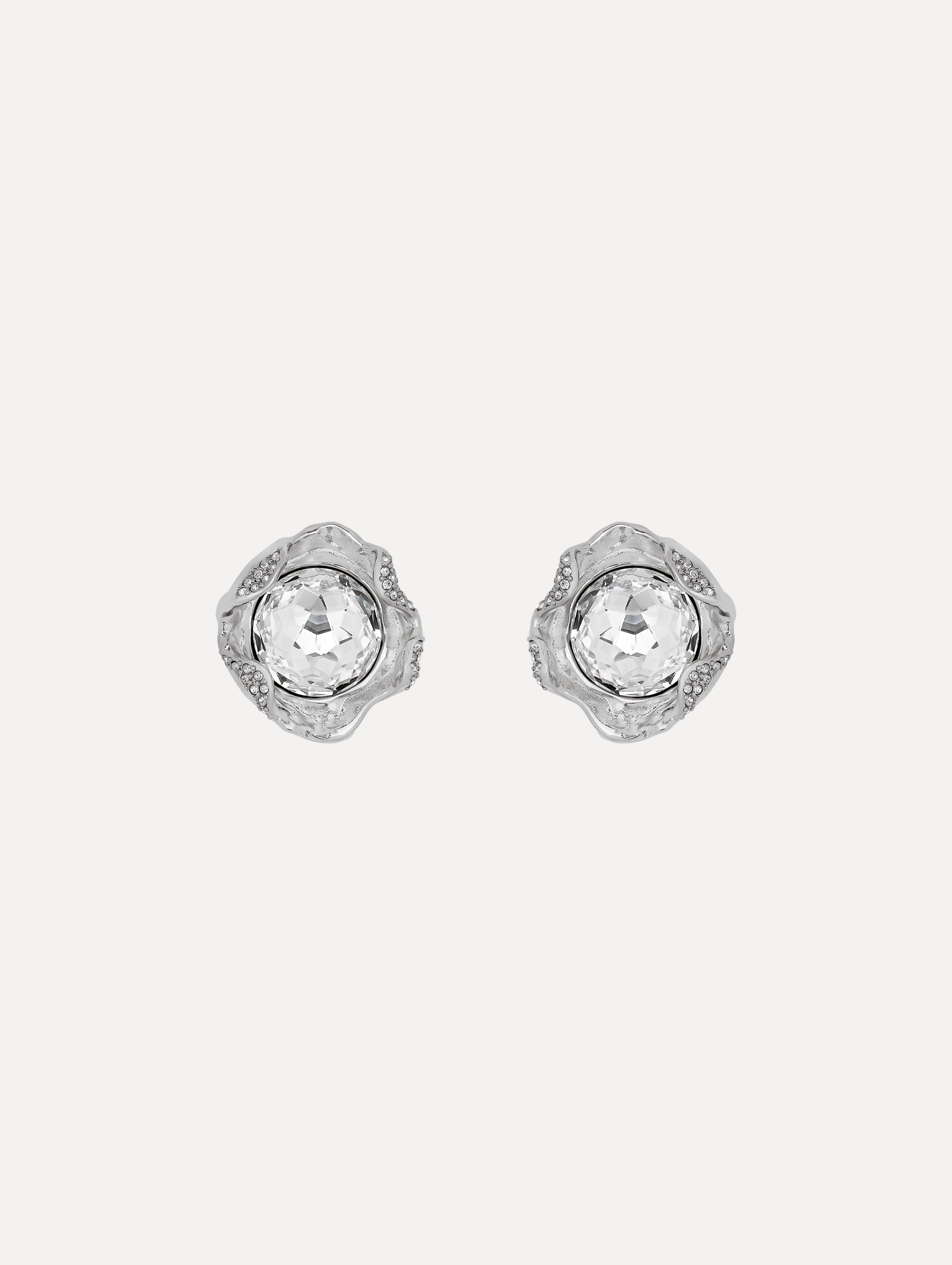 Elegant Crystal Nest Earrings for Women - Dainty Gold Hoop Earrings with Gemstone Accents - Perfect for Weddings, Parties & Everyday Wear