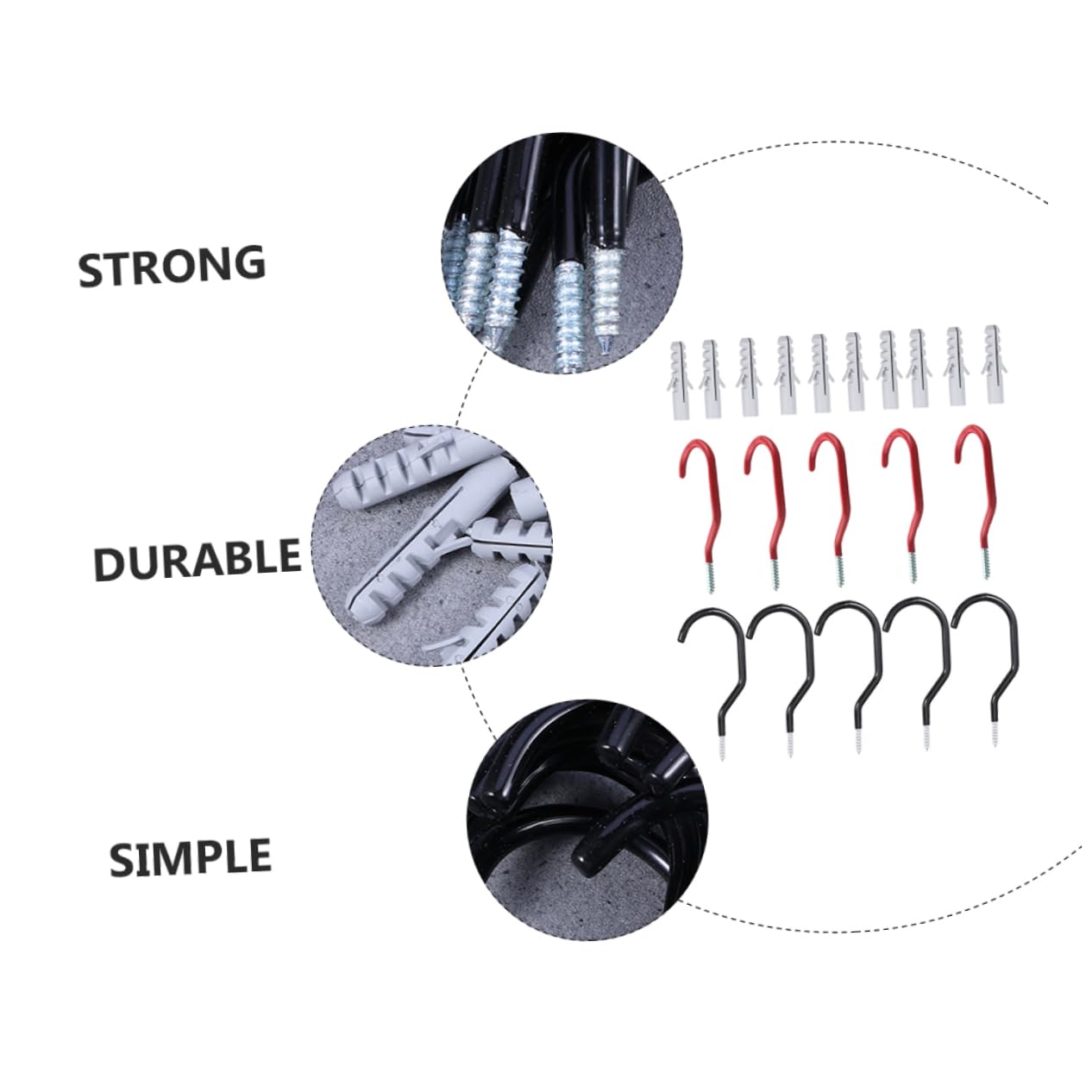 10 Pack Heavy Duty Steel Ceiling Hooks for Plants, Bikes & Garage Storage - Anti-Slip Utility Hooks for Shed, Home & Workshop Organization (Ideal for Hanging Pots, Tools & Sports Equipment)