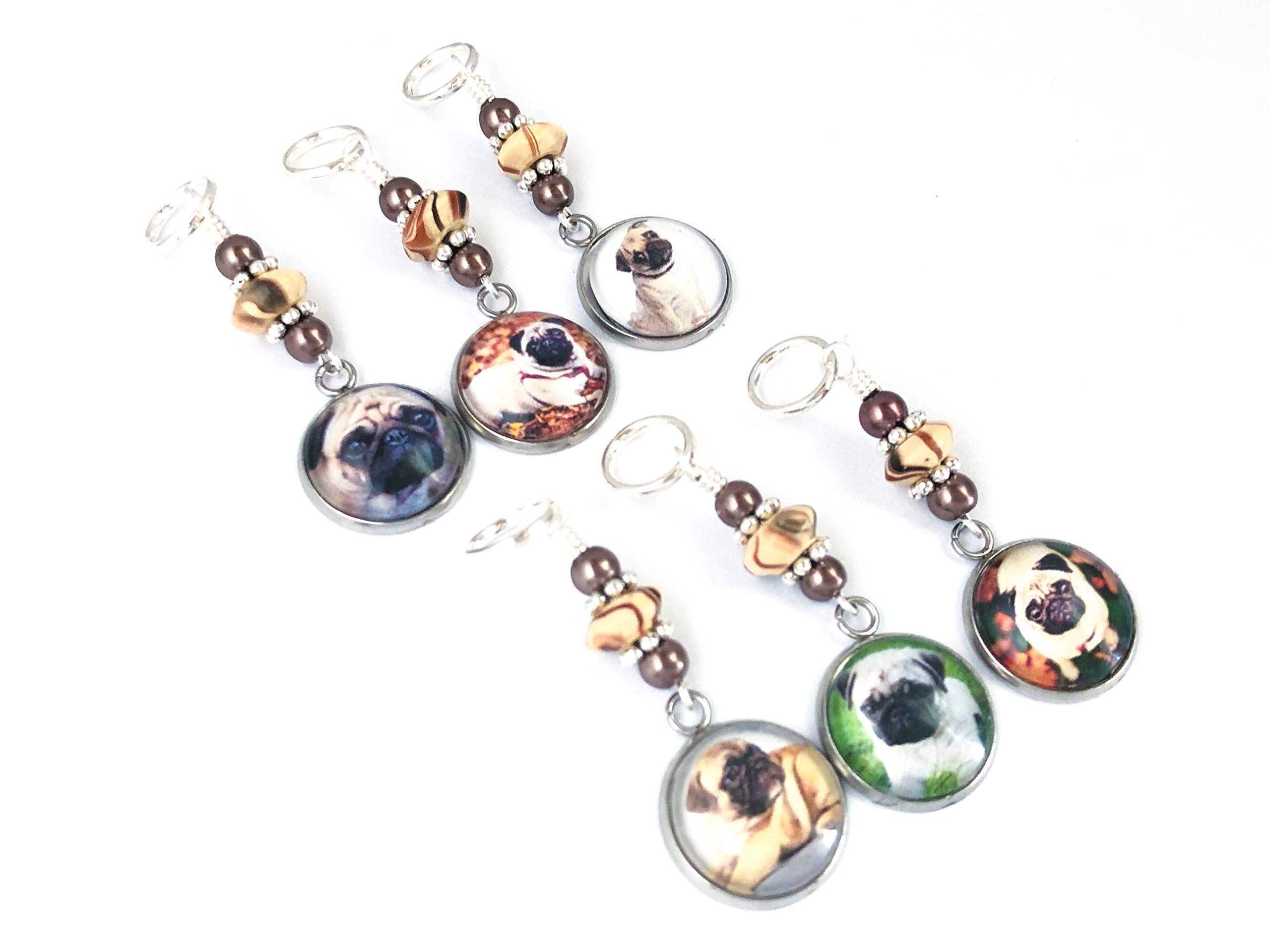 Pug Stitch Markers for Knitting & Crochet - Cute Dog-Themed Knitting Accessories - Perfect Gift for Knitters - Great for DIY Projects & Handmade Gifts