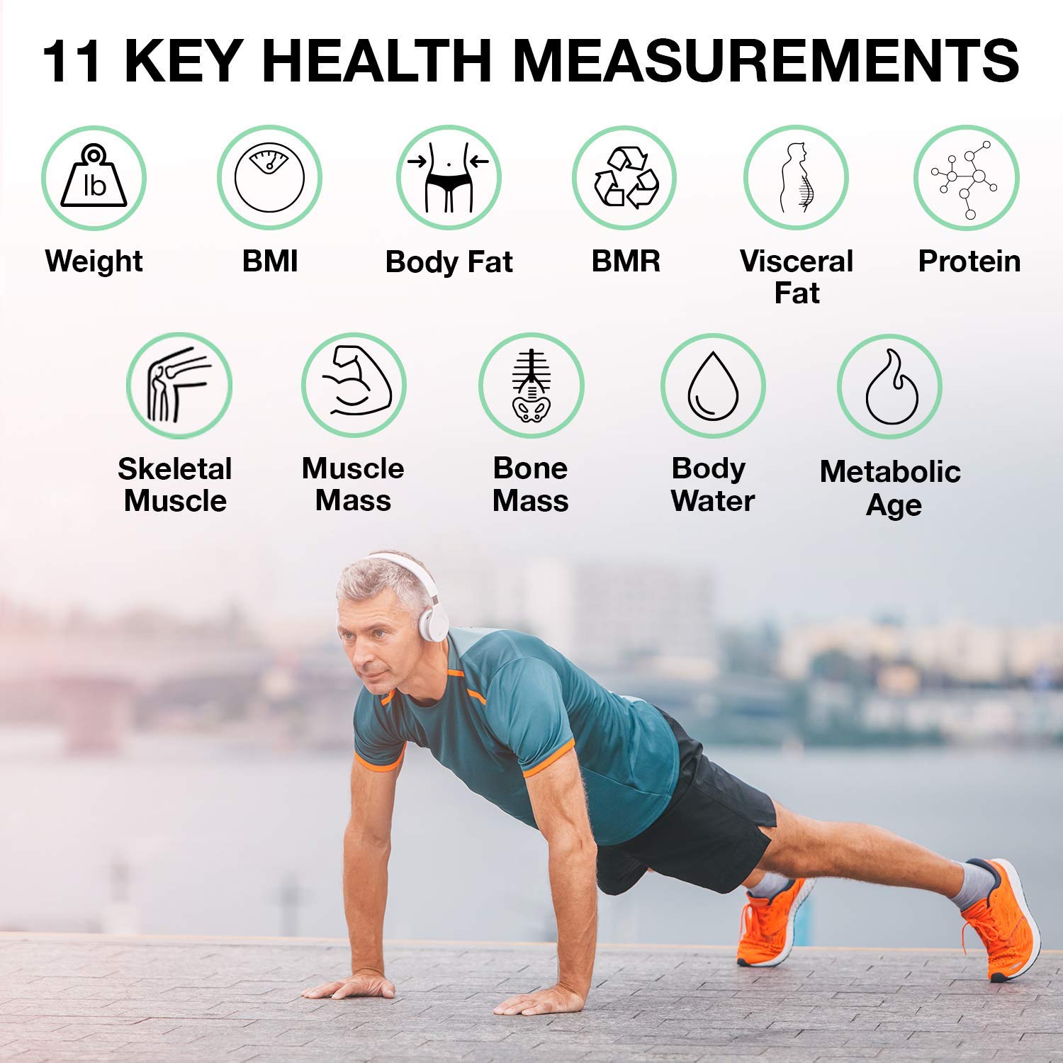 Korescale Gen2 Digital Smart Scale - Accurate Bluetooth Body Composition Analyzer with BMI, Body Fat, Muscle Mass & Weight Tracking | Syncs with KoreHealth & Apple Health App | Perfect for Home Gym, Bathroom & Health Monitoring (White)