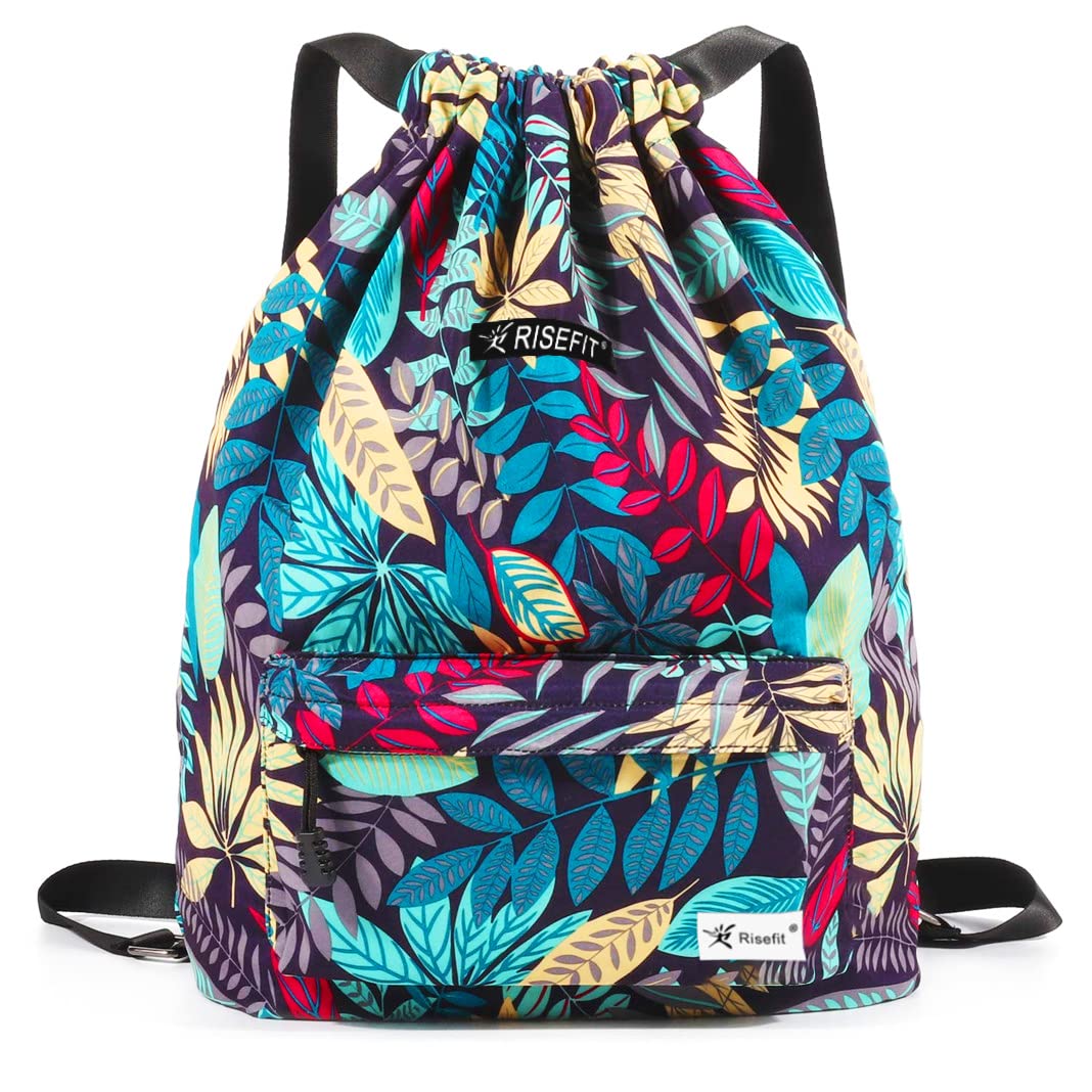 Waterproof Drawstring Backpack - Lightweight Gym Sackpack for Men & Women - Sports, Beach, Travel & Outdoor Activities
