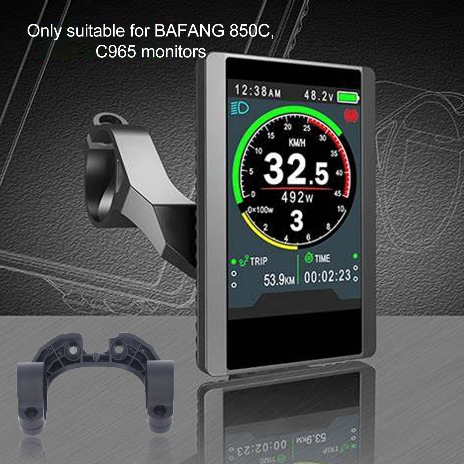 BAFANG 850C C965 Electric Bike LCD Display Bracket Holder - DIY Accessory for E-Bike Conversion & Repair | Perfect for Commuting, Mountain Biking & Urban Riding