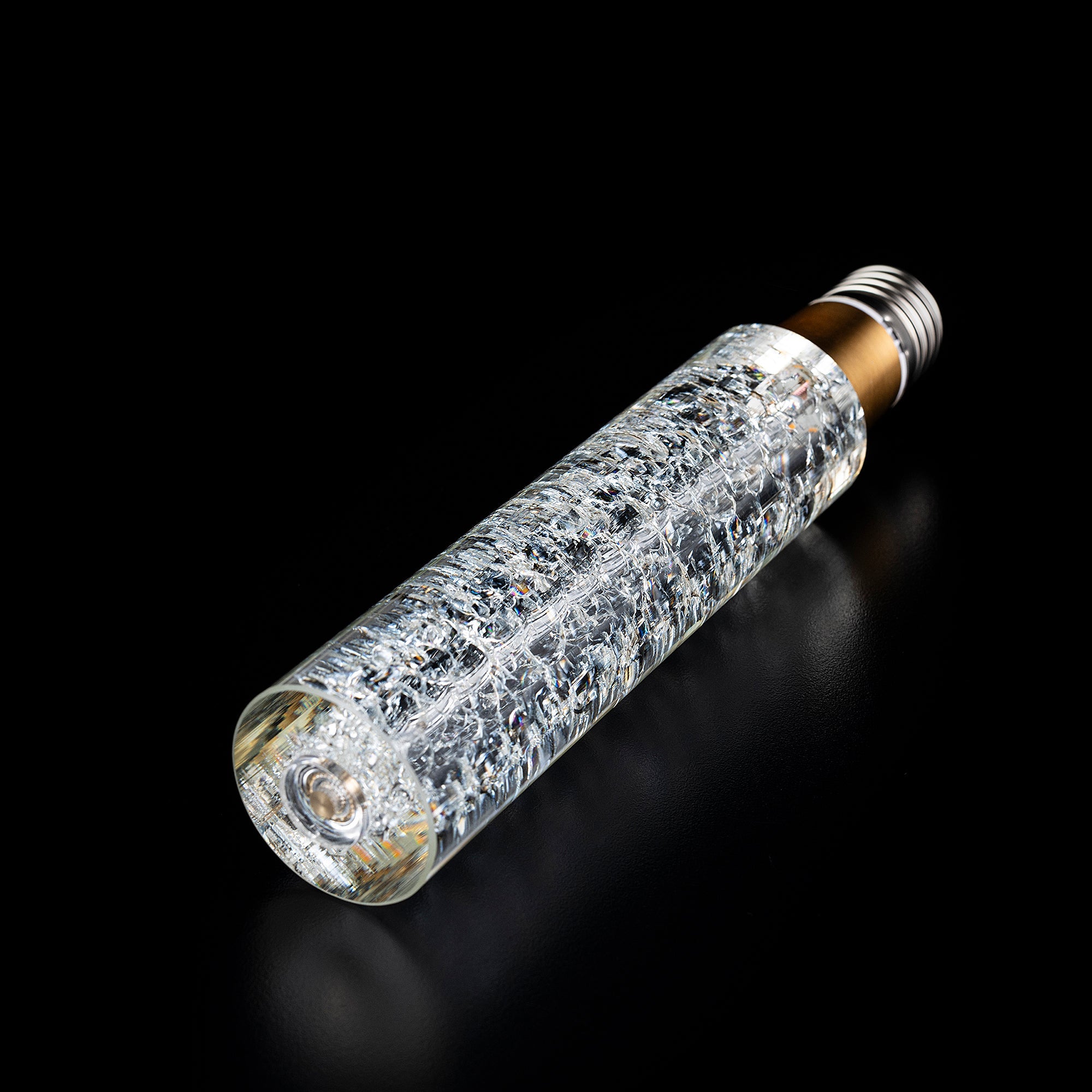 ICICLE CYLINDER Crystal LED Light Bulb - Large Size, Energy Efficient, Dimmable Decorative Lighting for Chandeliers, Christmas Trees & Home Decor