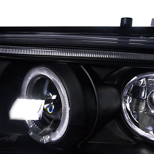 Spec-D Tuning LHP-PAS97JM-TM LED Projector Headlights with Halo & Corner Signal - Compatible with VW Passat B5 (1998-2005) - Black Housing - Enhanced Night Visibility & Style Upgrade for Daily Driving & Custom Builds
