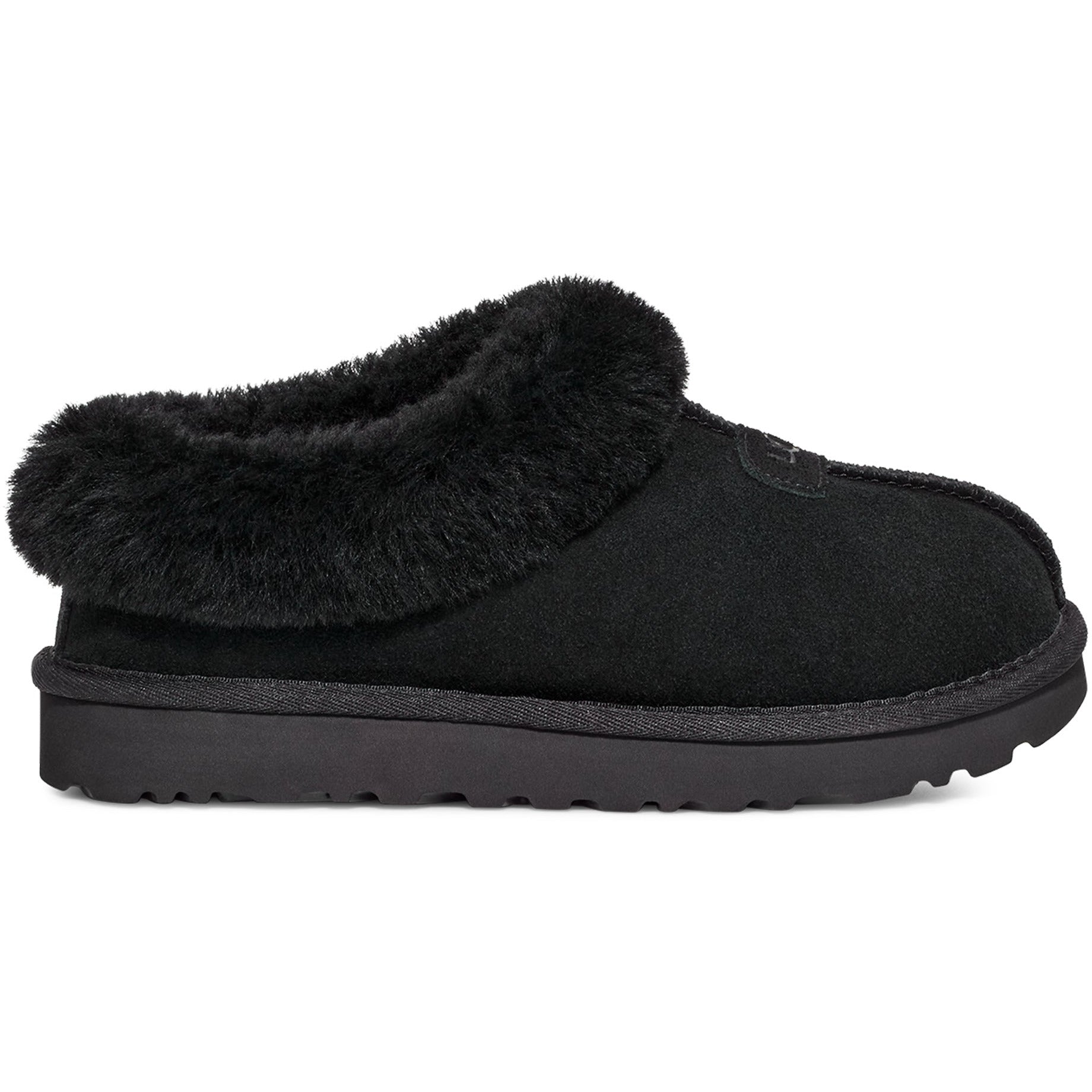 UGG Women's Tazzette Slipper - Cozy Faux Fur Lined House Shoes for Women | Black Indoor/Outdoor Slippers | Perfect for Home, Lounge & Winter Comfort