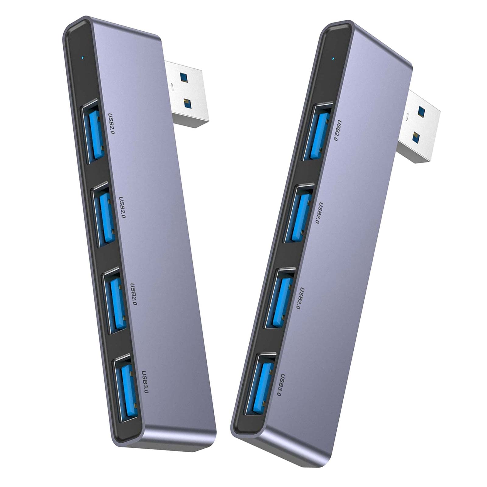 Fidioto 4-Port USB Hub 2Pack (3.0+2.0) for Laptop, Gaming & Office Use