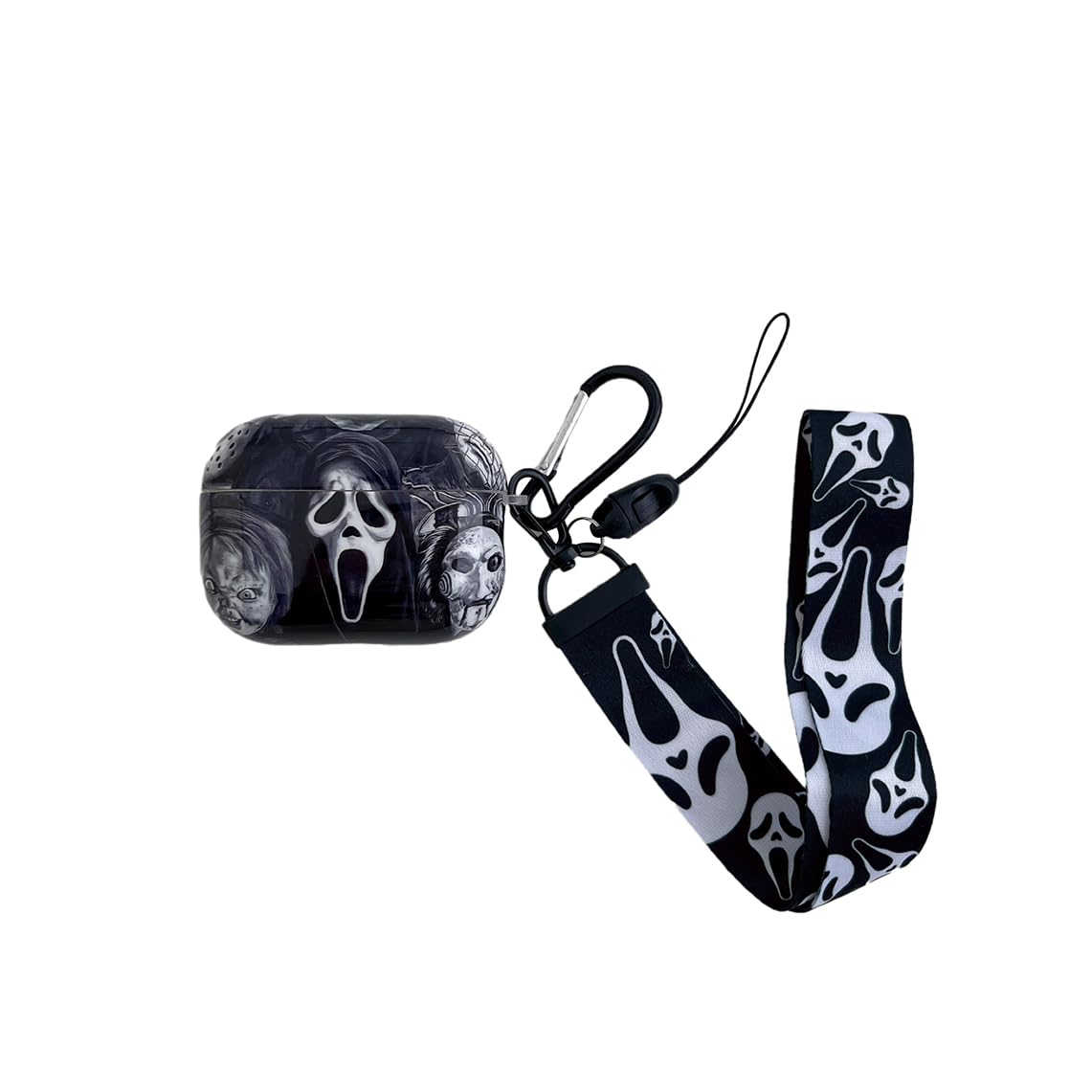Horror Funny Ghost AirPods Pro 2 Case with Hand Rope - Cool Protective Cover for Daily Use