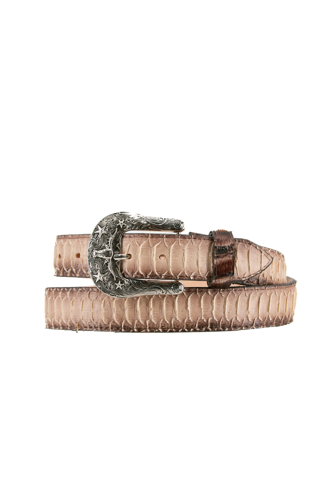Python Longhorn X Buckle Cowboy Belt - Genuine Leather Western Belt for Men - Perfect for Rodeo, Country Music Festivals & Western Fashion Outfits