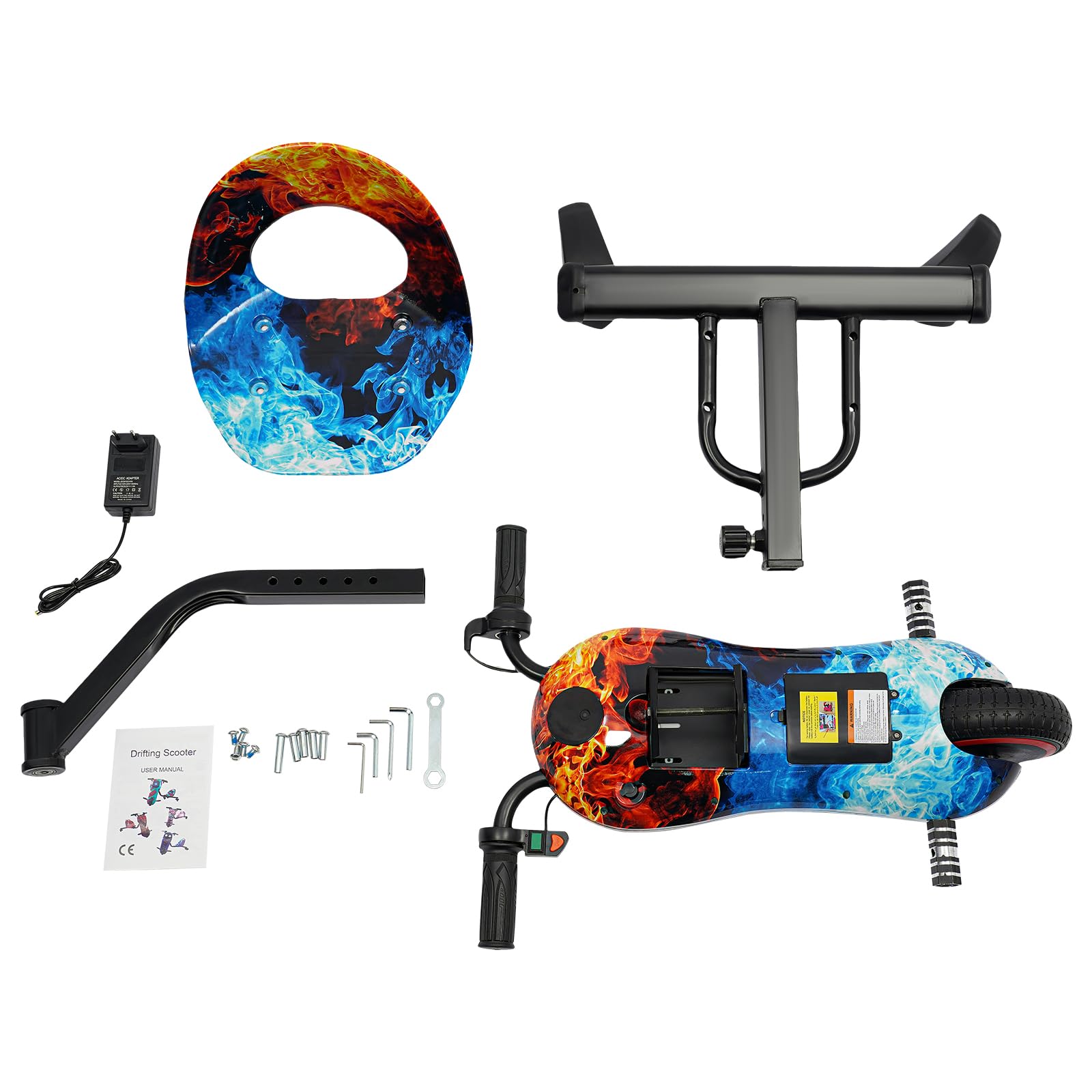 Drift Kids Electric Scooter 180W Brushless Motor with LED Display, Adjustable Length for Ages 3-12 - Perfect for Commuting, Neighborhood Rides & Outdoor Family Fun