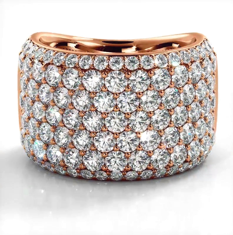 3.13 Carat Round Diamond Wedding Band for Women - Elegant & Timeless Engagement Ring - Perfect for Bridal, Anniversary & Special Occasions