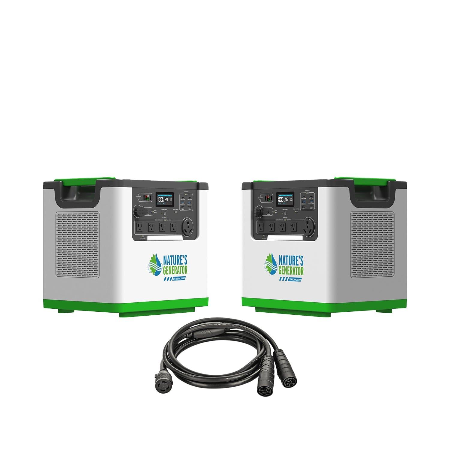 Nature's Generator Lithium 3600 Portable Power Station - 3600Wh Solar Generator for Home Backup, Camping & Outdoor Adventures | Emergency Power Supply for Storms & Blackouts