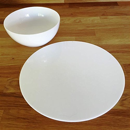 Premium Round Placemat Set - 8 Pack White Large Table Mats for Dining, Kitchen, and Party Decor - Elegant and Durable Place Settings for Everyday Use or Special Occasions
