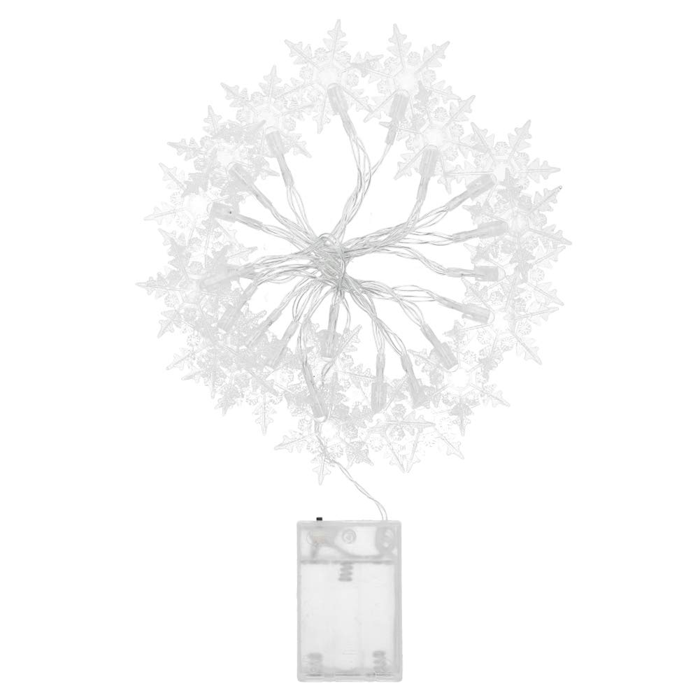 Snowflake LED Curtain String Lights - 3M/9.8ft Warm White Christmas Fairy Lights for Window, Bedroom, Party & Holiday Decorations - Perfect for Indoor Home Decor, Wedding, Christmas Tree, and Cozy Ambiance Lighting