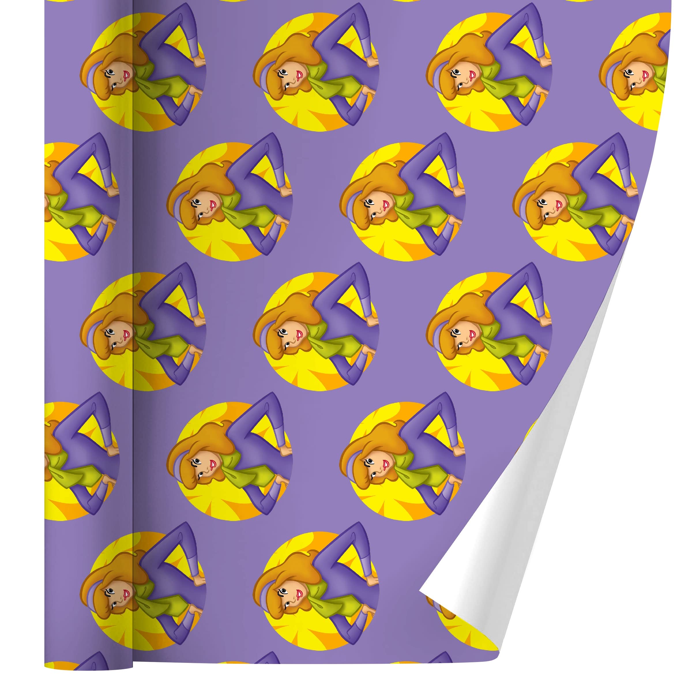 Scooby Doo Daphne Character Gift Wrap Paper Roll - Cartoon Themed Wrapping Paper for Birthdays, Christmas & Party Presents - 24