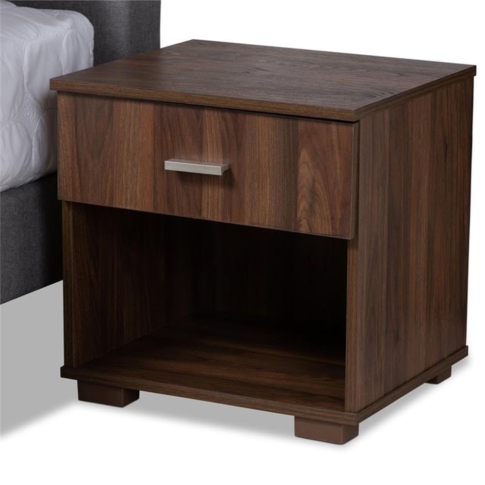 BOWERY HILL Queen Size Maren Light Grey Platform Bed with Nightstands - Modern Bedroom Furniture Set for Small Spaces & Guest Rooms