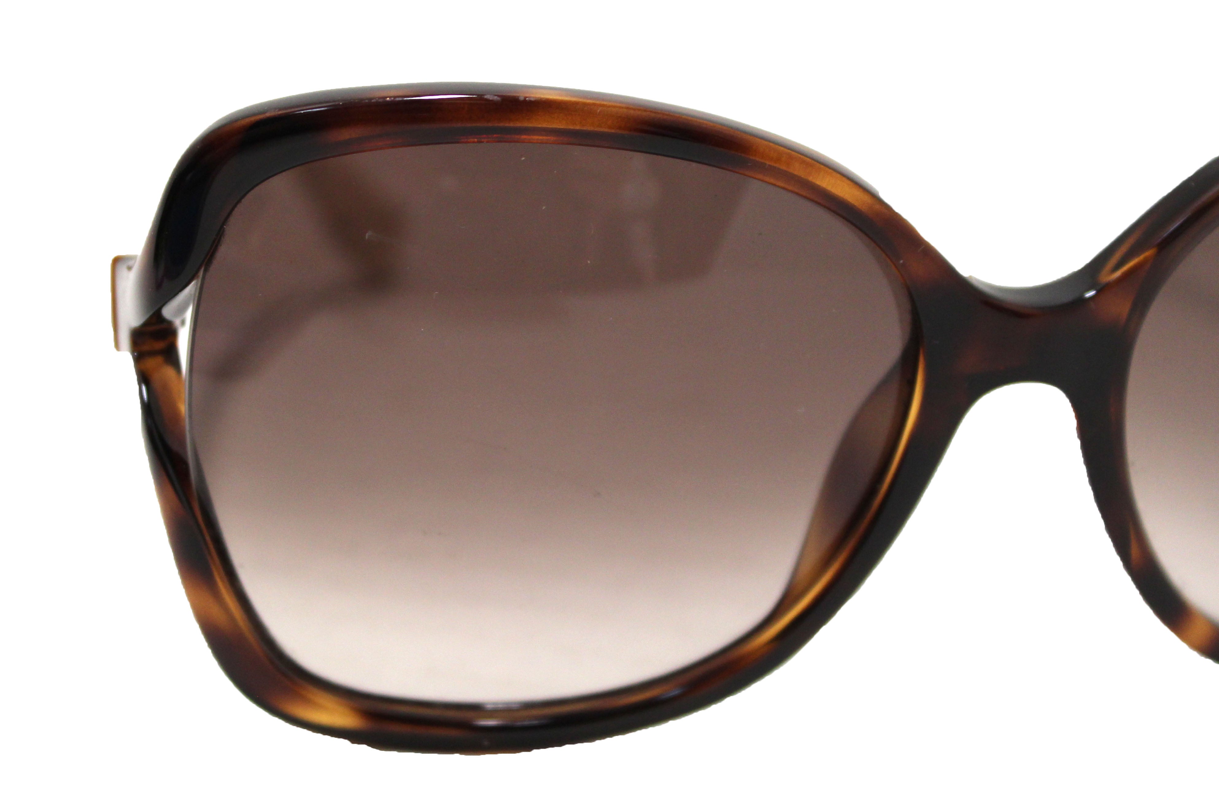 Authentic Fendi Tortoise Shell Acetate Sunglasses with White Frame - Luxury Designer Shades for Women & Men, Perfect for Beach, Driving & Fashion Accessories