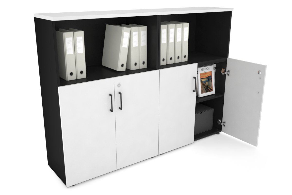 Medium Storage Cupboard with Small Doors - 1600W x 1170H x 350D - Perfect for Uniform Storage in Offices, Schools & Retail Stores