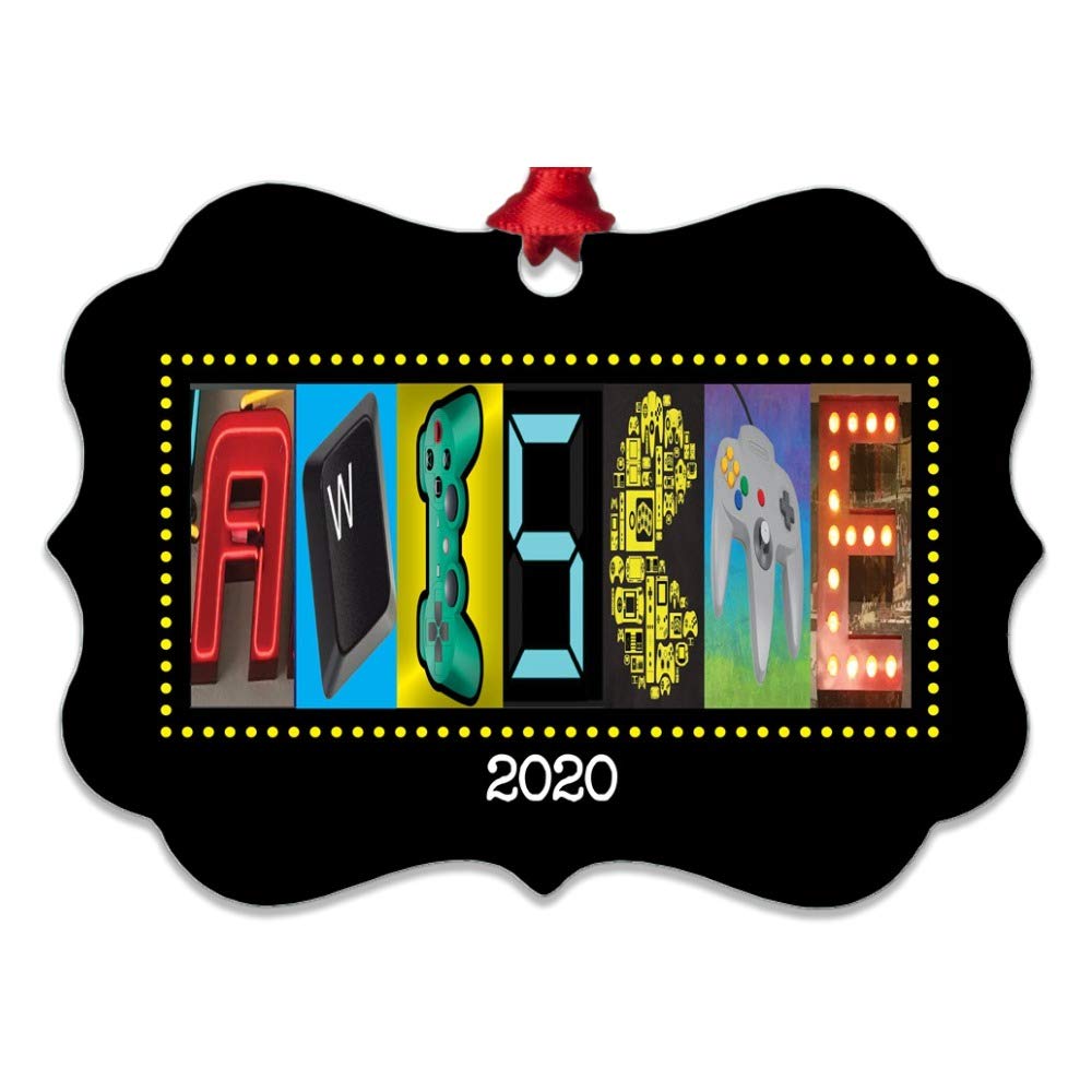 Custom Metal Video Game Christmas Tree Ornament - Personalized 3