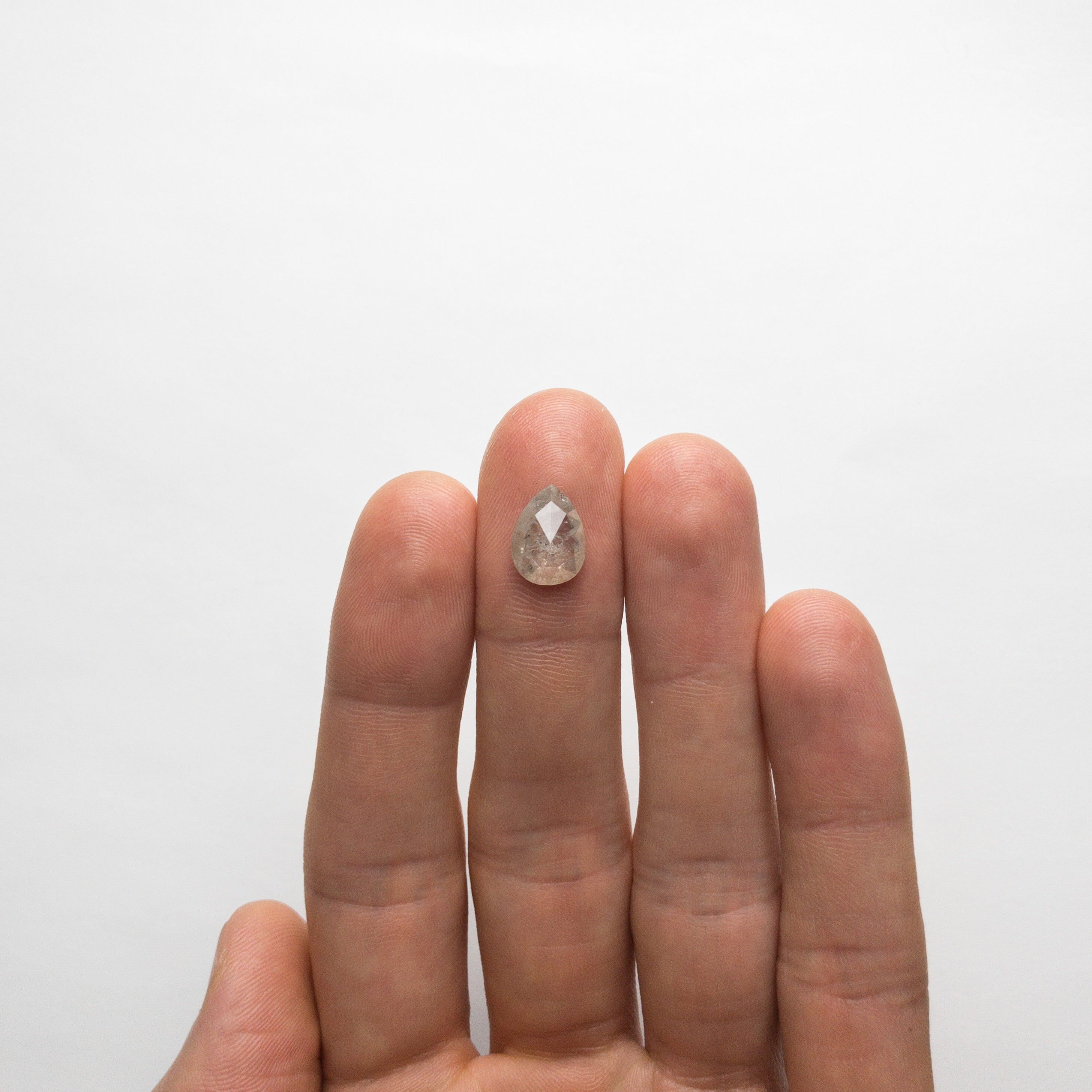 2.90ct Pear Rose Cut Moissanite Loose Gemstone - 11.49x8.50x3.65mm for Engagement Rings & Jewelry Making | Natural-Looking Rose Cut Diamond Alternative for Bridal & Fashion Jewelry