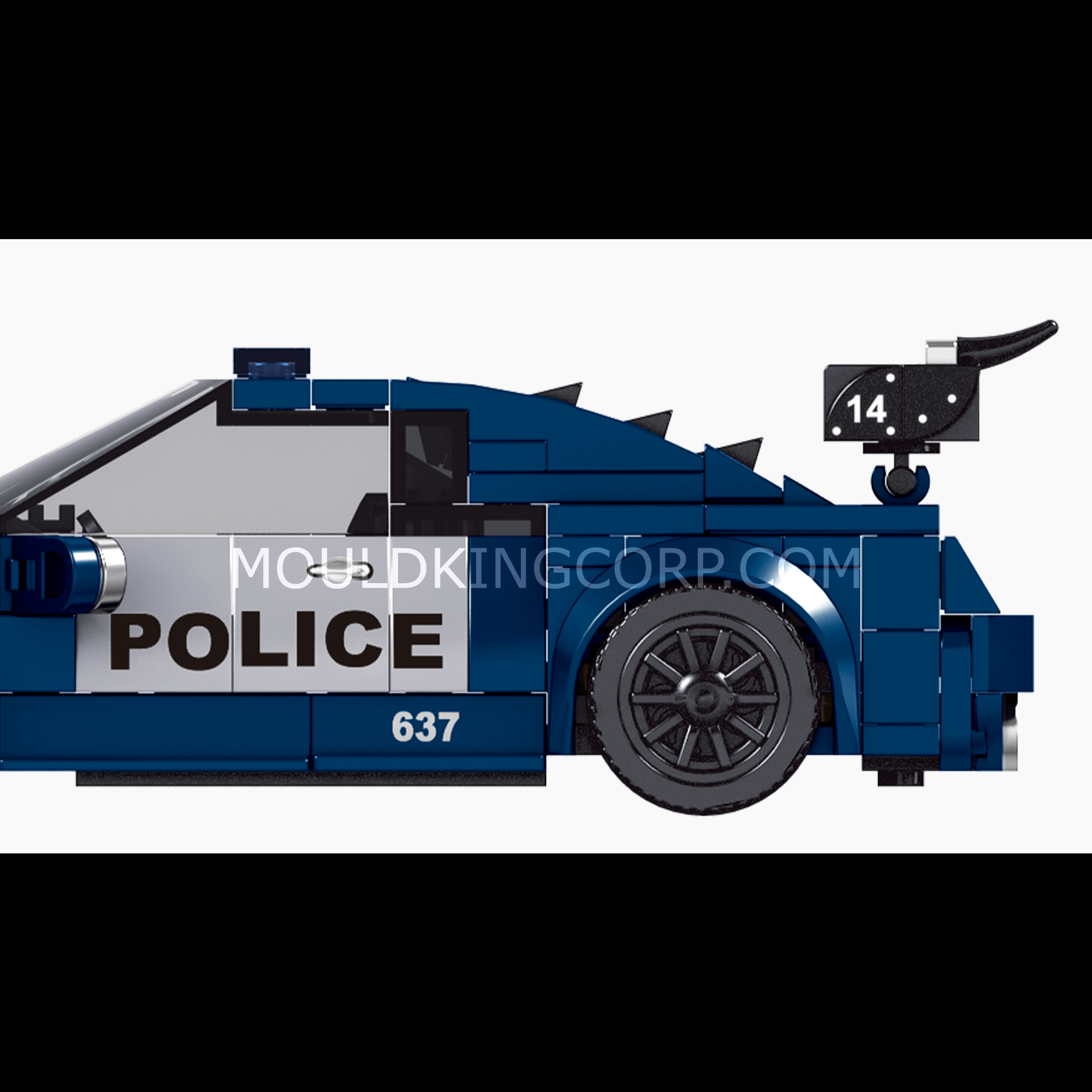 Mould King 27002 The Barricade Police Mini Sports Car Building Set - 356 PCS Model Kit for Kids & Adults | Perfect for STEM Learning, Gift Giving & Collectors Display