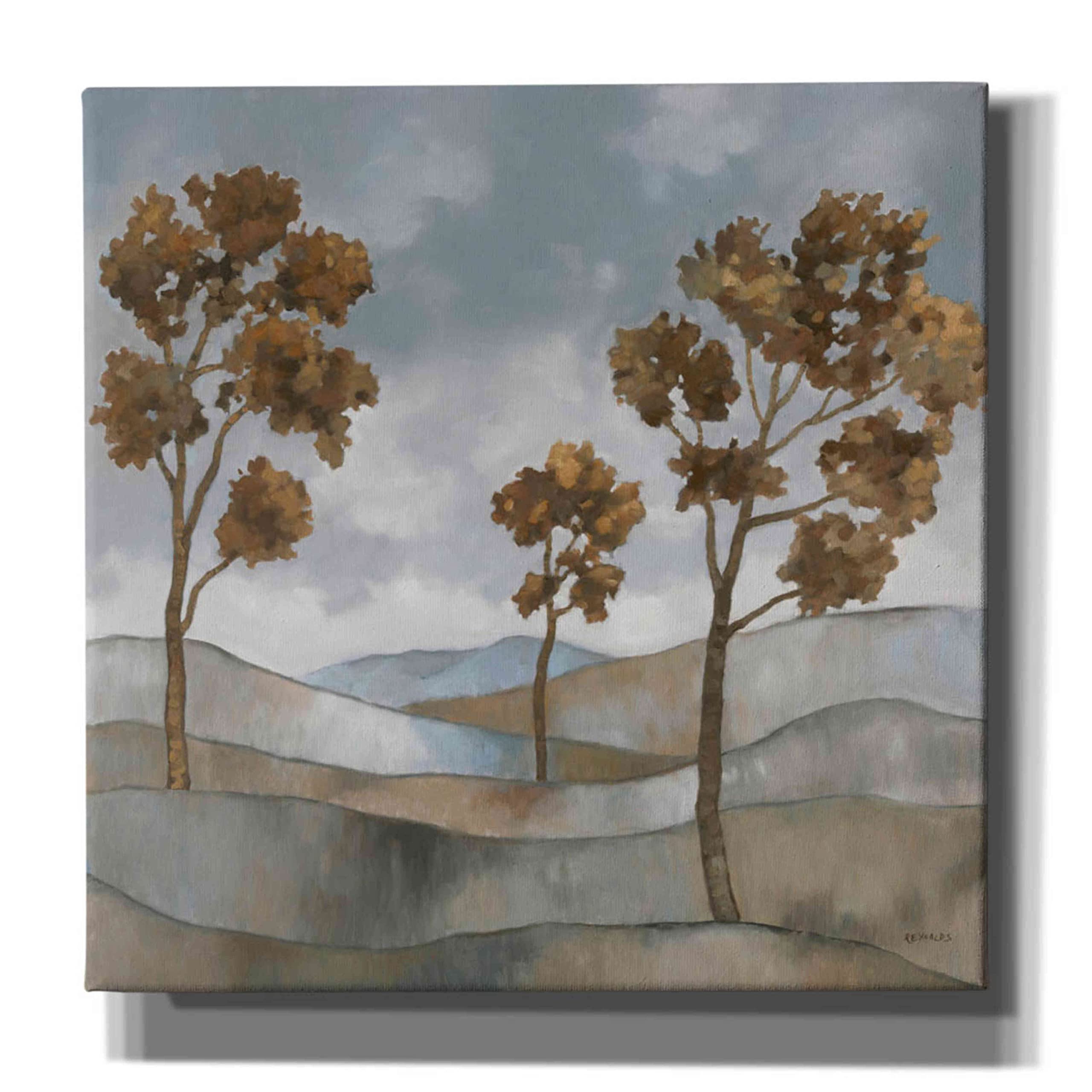 Epic Graffiti 'Rolling Hills 2' by Graham Reynolds - 26x26 Inch Modern Canvas Wall Art for Living Room, Bedroom & Office Decor - Abstract Landscape Painting for Home & Office Interior Design