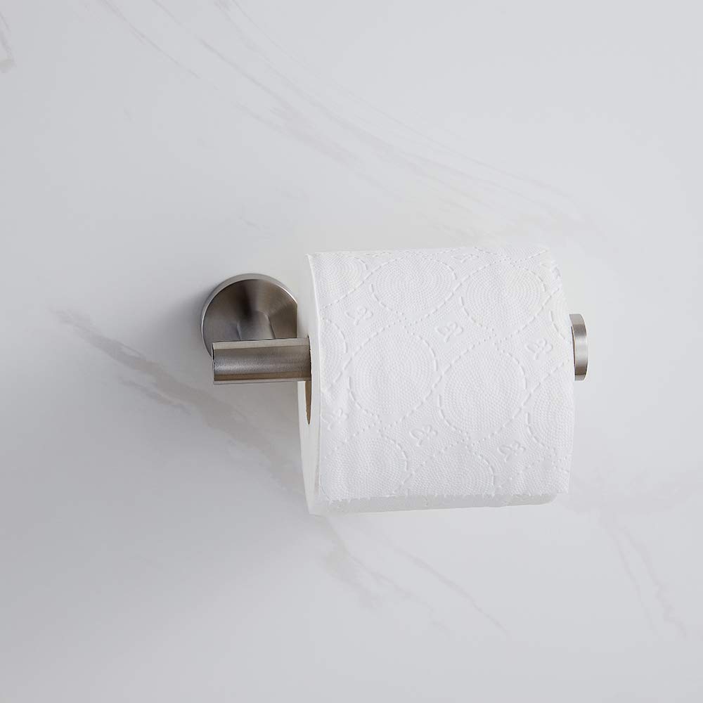 TANGKING Brushed Nickel Toilet Paper Holder - Premium SUS304 Stainless Steel Bathroom Tissue Roll Holder - Wall Mount for Bathroom, Kitchen, Washroom - Rustproof & Durable - Perfect for Modern Home Decor & Commercial Spaces