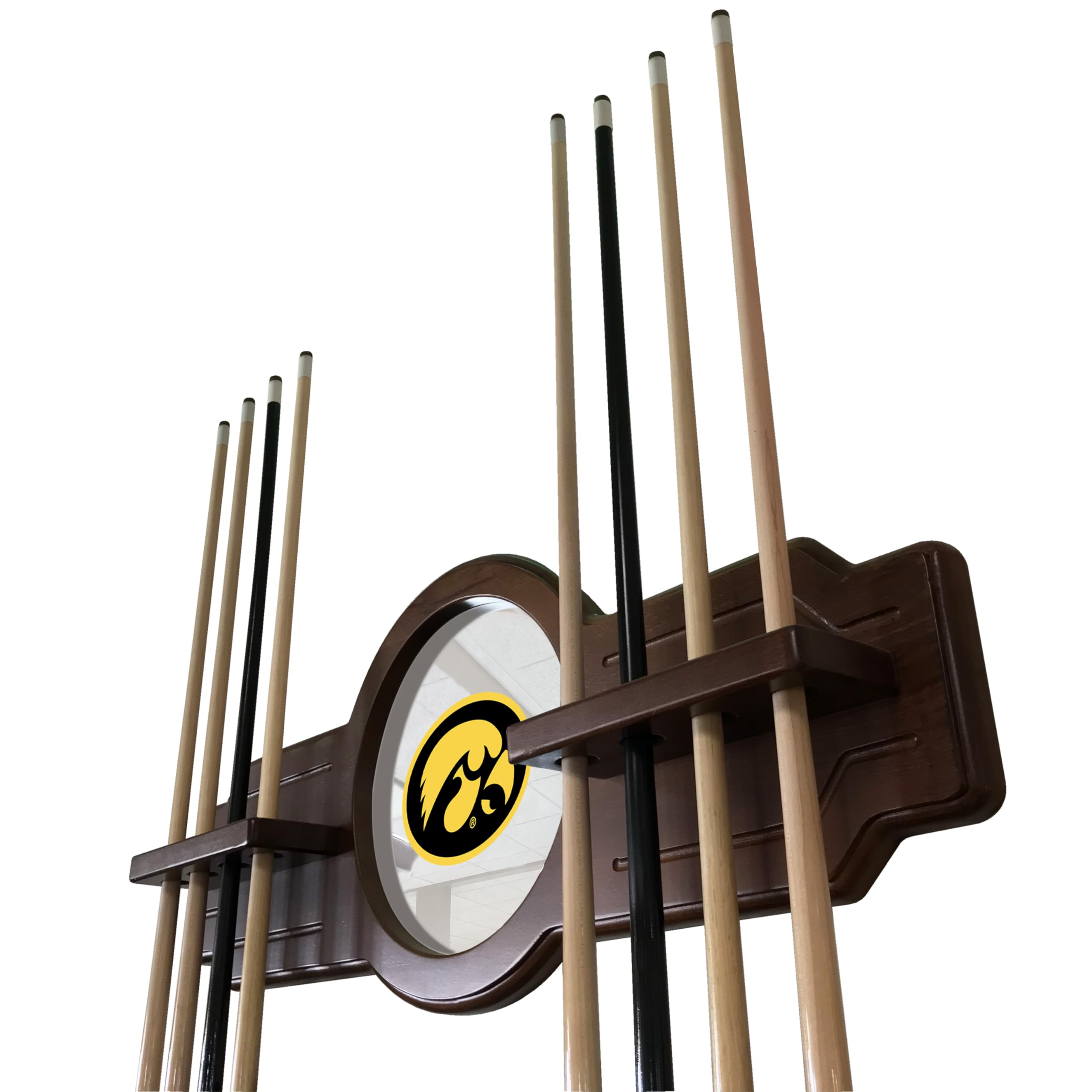 Premium Iowa Cue Rack in Authentic Navajo Finish - Handcrafted Pool Cue Holder by Holland Bar Stool | Perfect for Game Rooms, Bars, and Billiard Halls