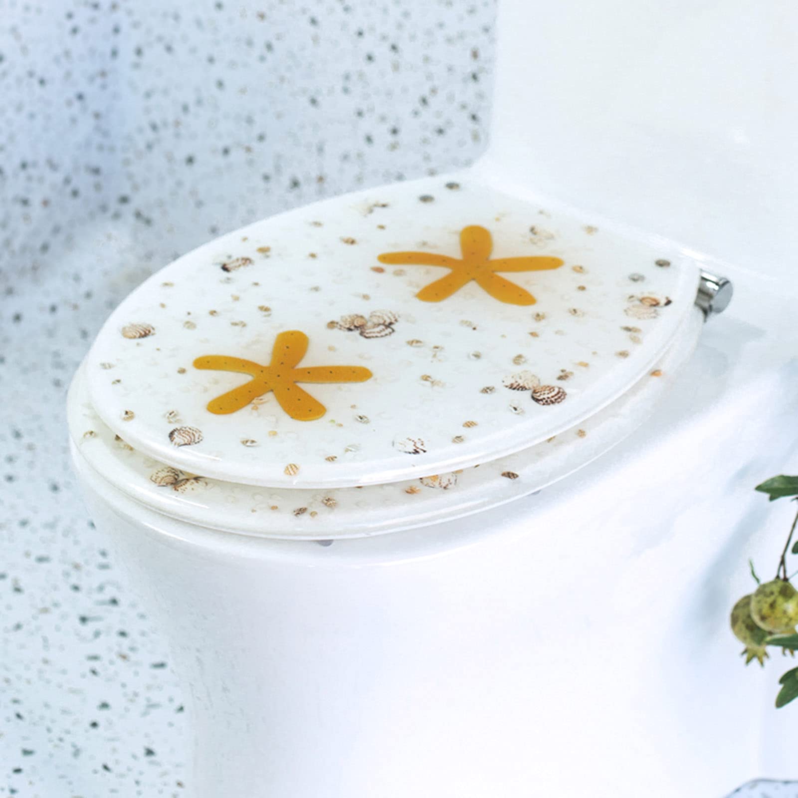 YiLing White Elongated Slow Close Toilet Seat with Quick Disassembly - Durable Resin Material, Strong Hinges & Mounting Kit - Quiet, UV-Resistant for Bathroom, Home & Commercial Use