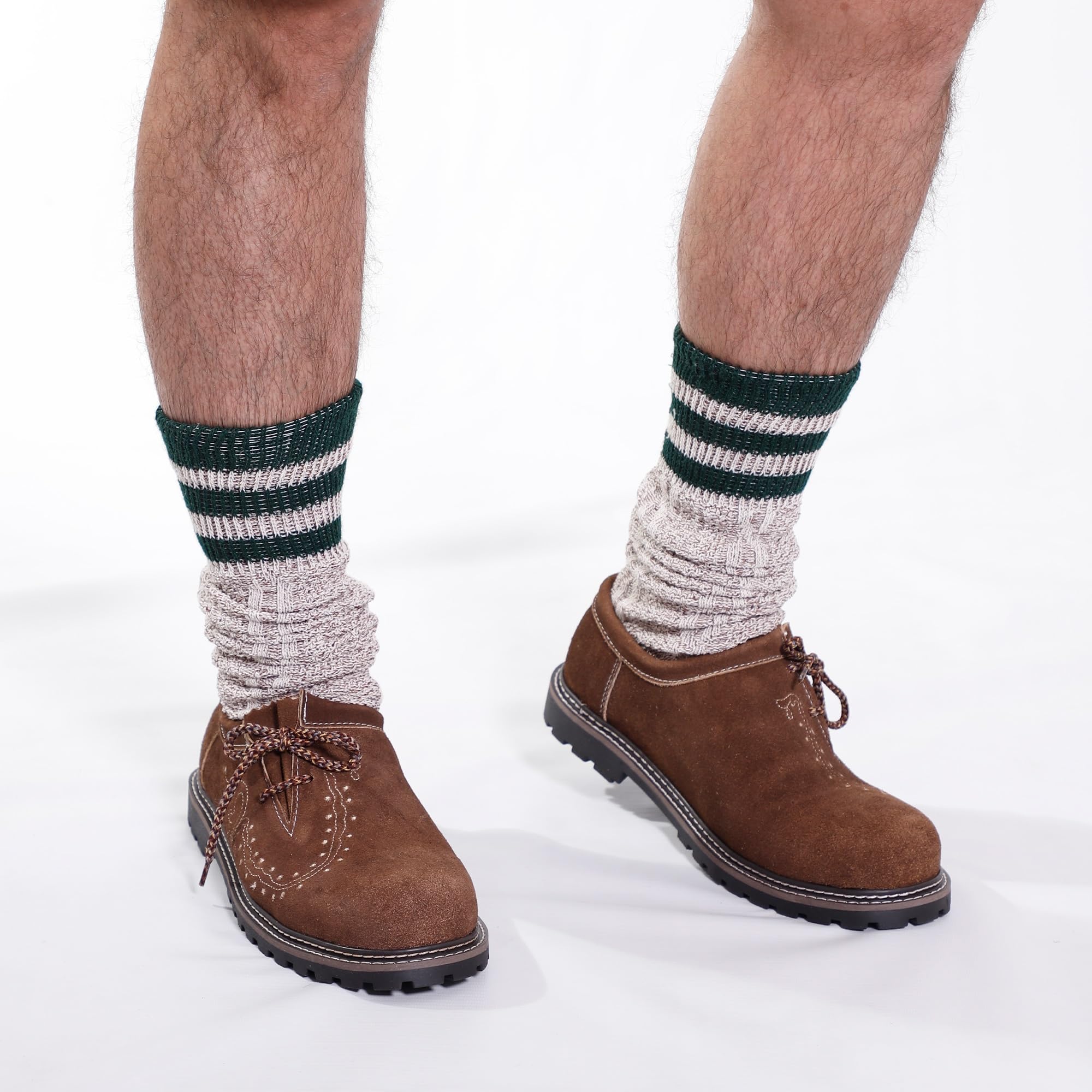 Authentic Bavarian Lederhosen Socks for Men - Premium Knee High Oktoberfest Socks - Perfect for German Beer Festivals, Costume Parties & Bavarian Traditional Outfits