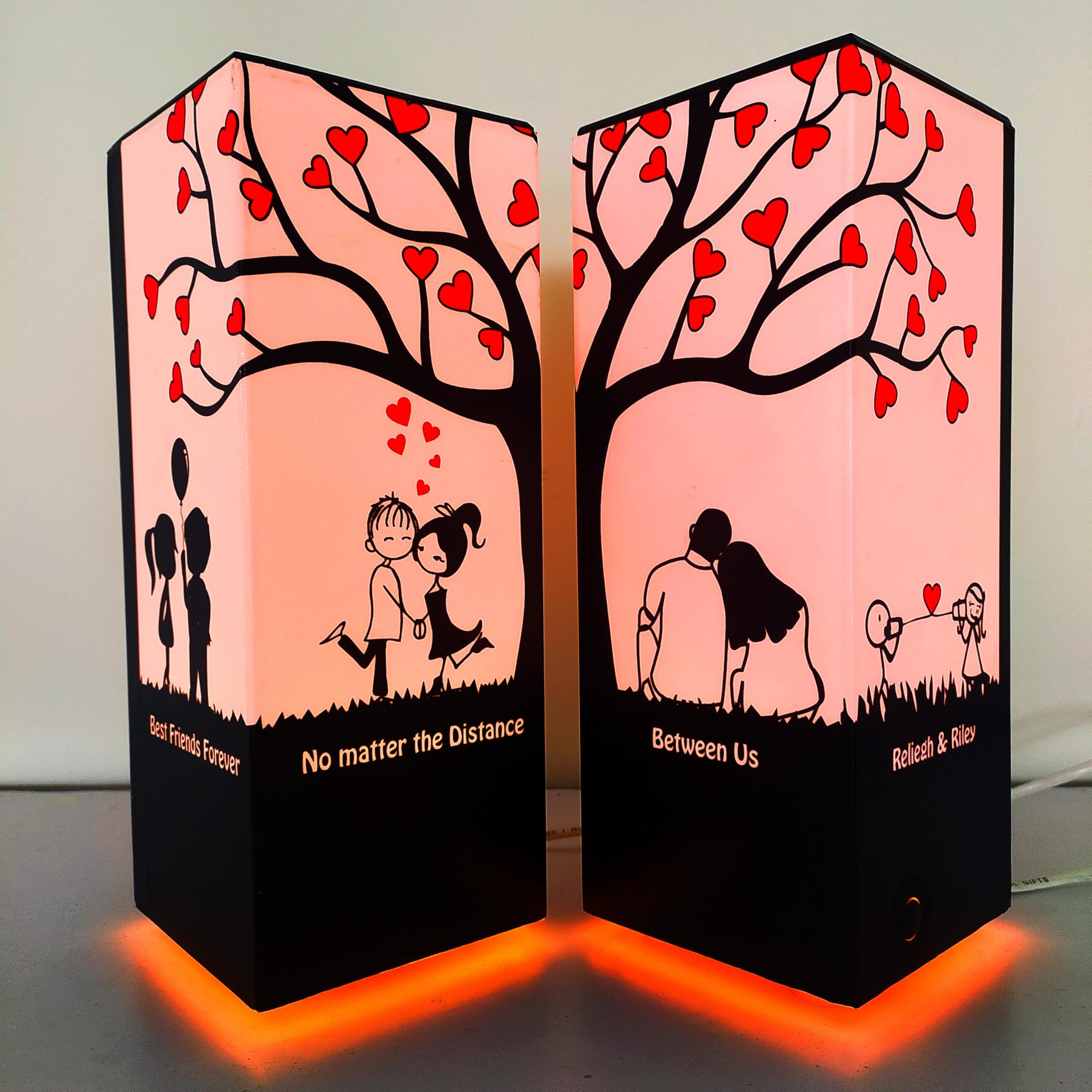 ZOCI VOCI Telepathy® Friendship Lamp® – Wi-Fi Connected Touch Lamp for Long Distance Relationships, Family & Friends - Customizable Message LED Night Light for Bedroom, Home Decor & Gifts