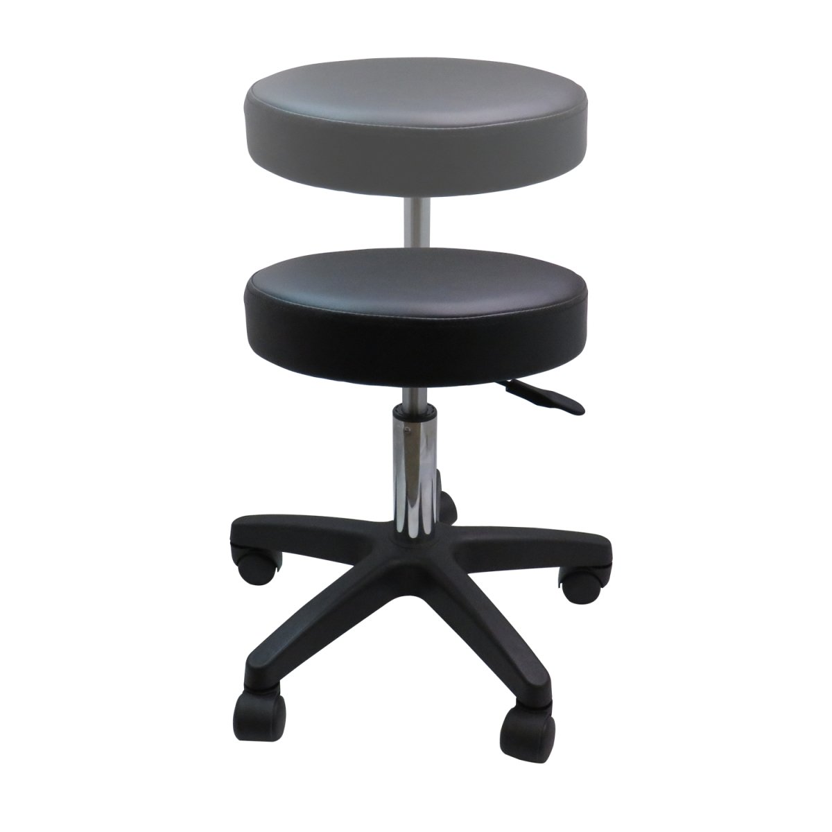 RS491/2 Choice Hydraulic Adjustable Height Rolling Stool - Ergonomic Rolling Chair for Dental Office, Salon, Tattoo Studio & Home Use