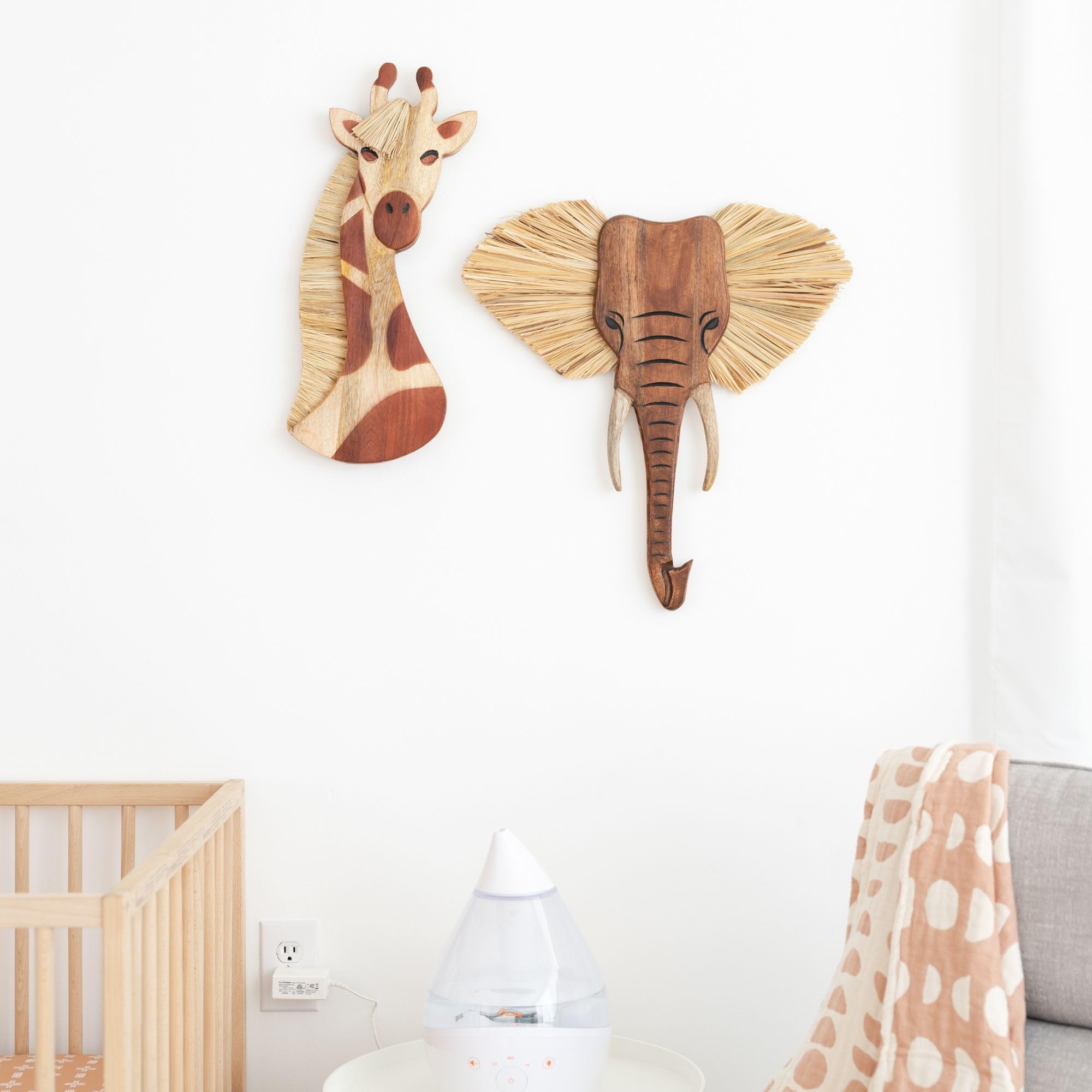 Wooden Safari Animal Wall Decor for Nursery - 21