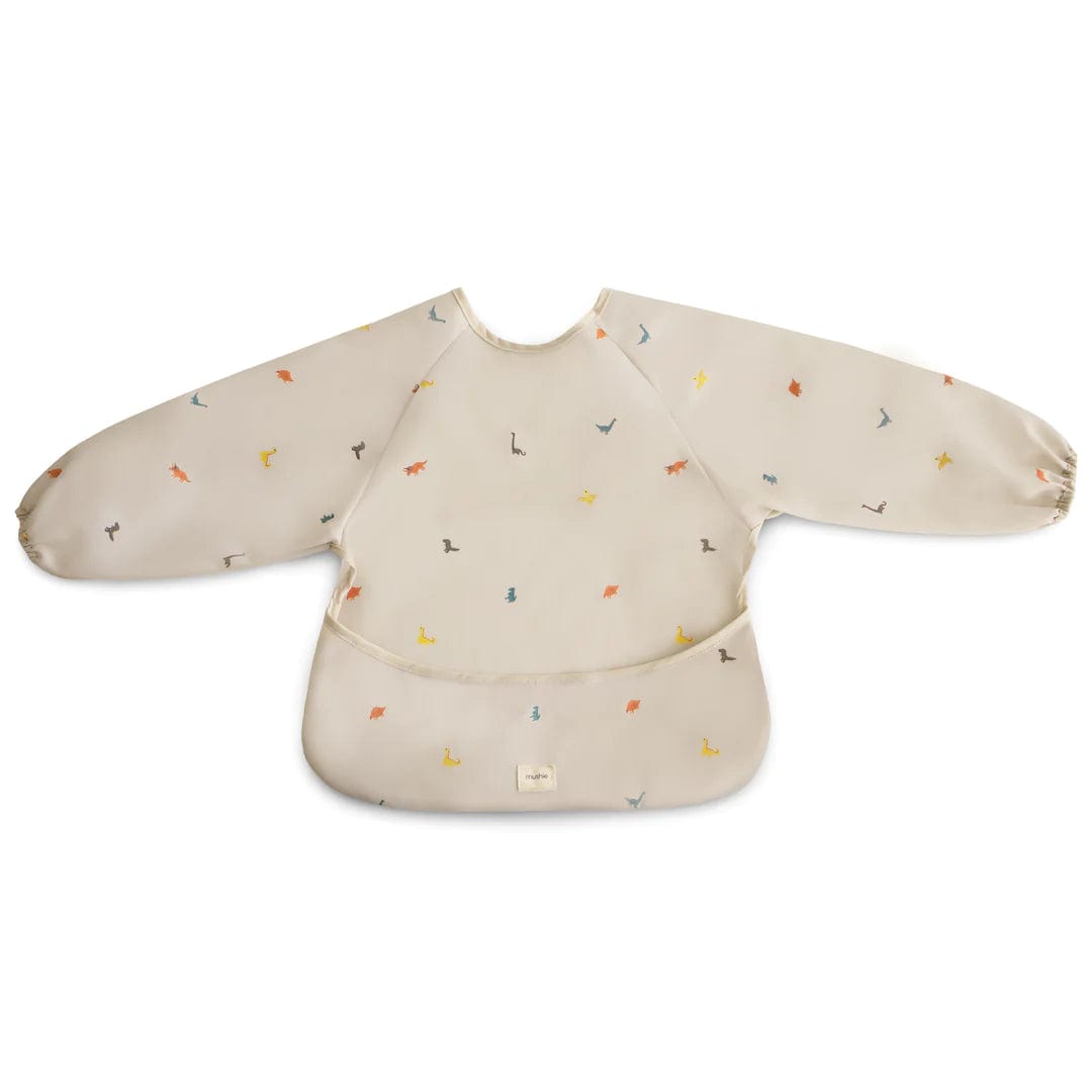 Mushie Long Sleeve Baby Bib - Soft Organic Cotton Drool Bibs for Infants & Toddlers - Perfect for Feeding, Teething, and Messy Playtime